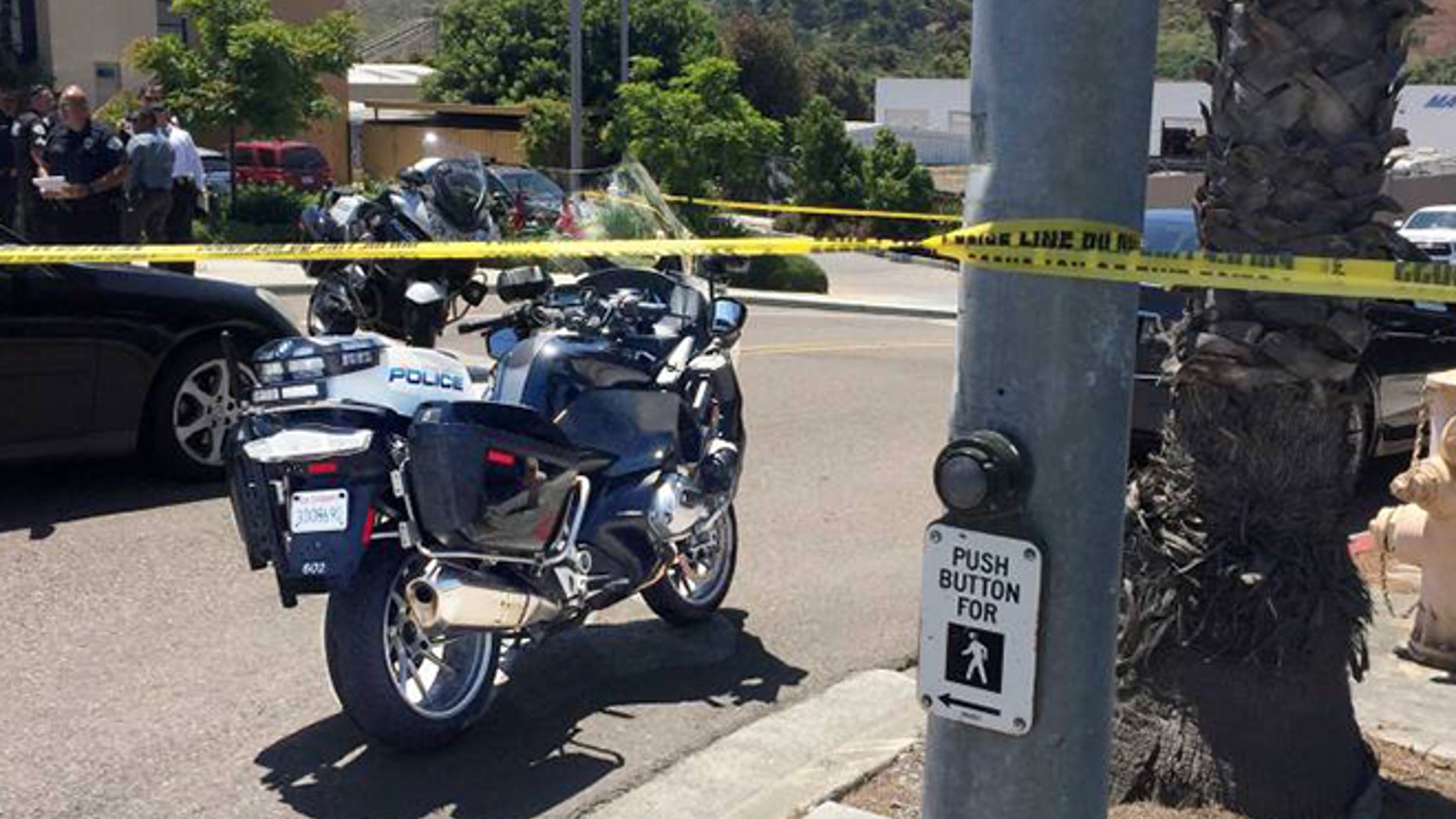 A witness says a motorcycle patrolman was run down by a driver on purpose in California.