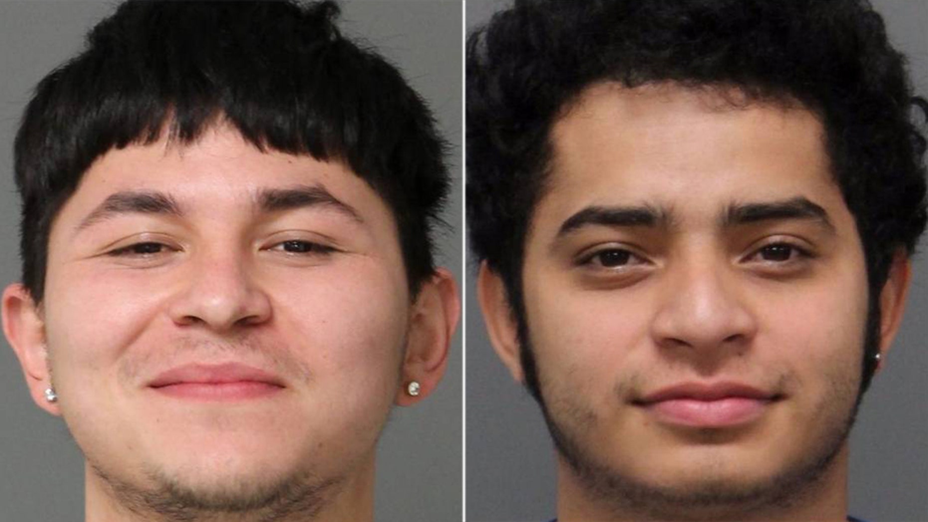 Smiling in their mugshots, Erick Alexander Contreras-Gonzalez, 23, of Hernshaw, W.Va., and Denis Ludwin Espinal-Alvares, 19, of Oxon Hill, Md., both affiliated with the notorious Salvadoran gang MS-13, were charged Monday in North Carolina for a Virginia murder last week. (The Raleigh/Wake City-County Bureau of Identification)