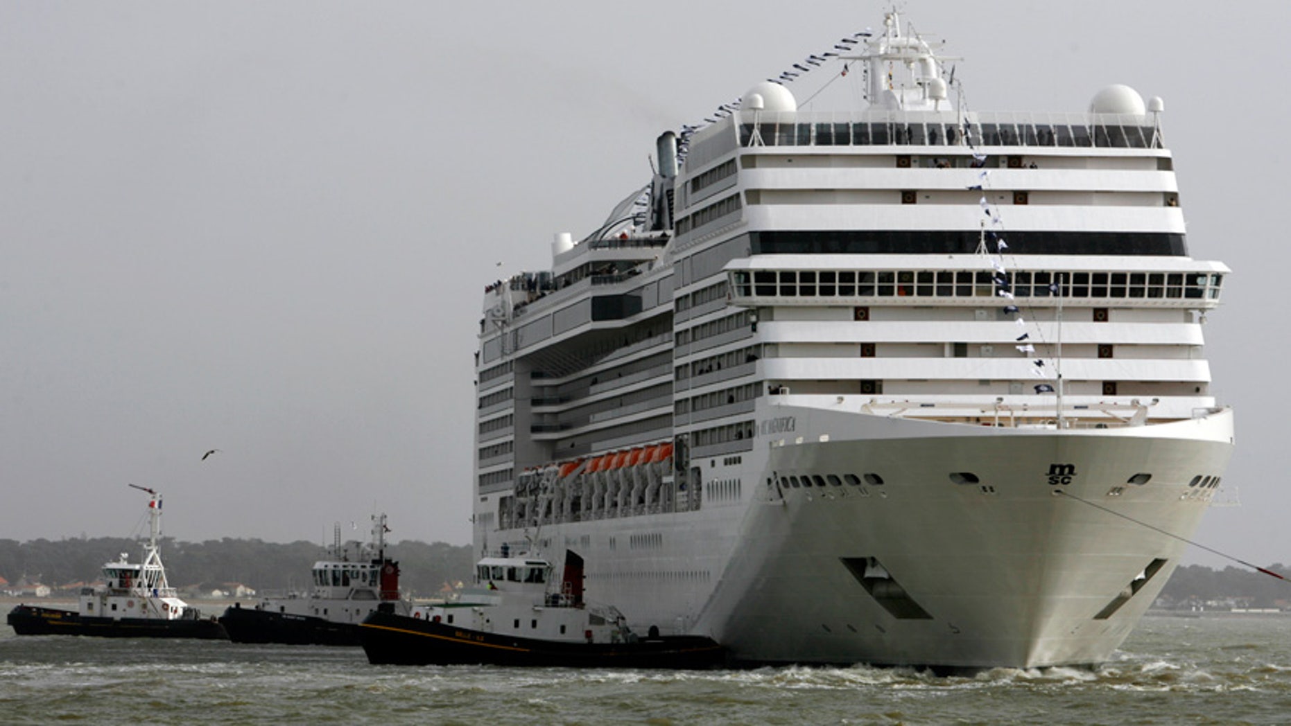 The MSC Magnifica cruise liner is seen off the coast of France in 2010.