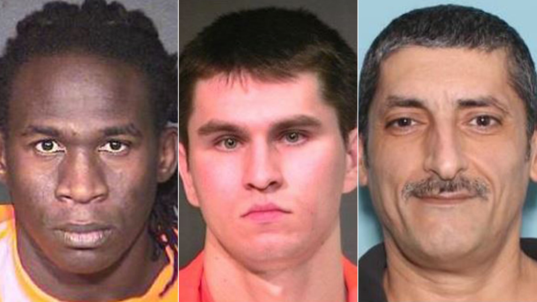 Musa Salah Abdelaziz Abdalla, Dennis Valerievitch Tsoukanov and Nasser Hanna Hermez (l-r.) were all released by ICE officials despite lengthy criminal histories. (Pinal County Sheriff)