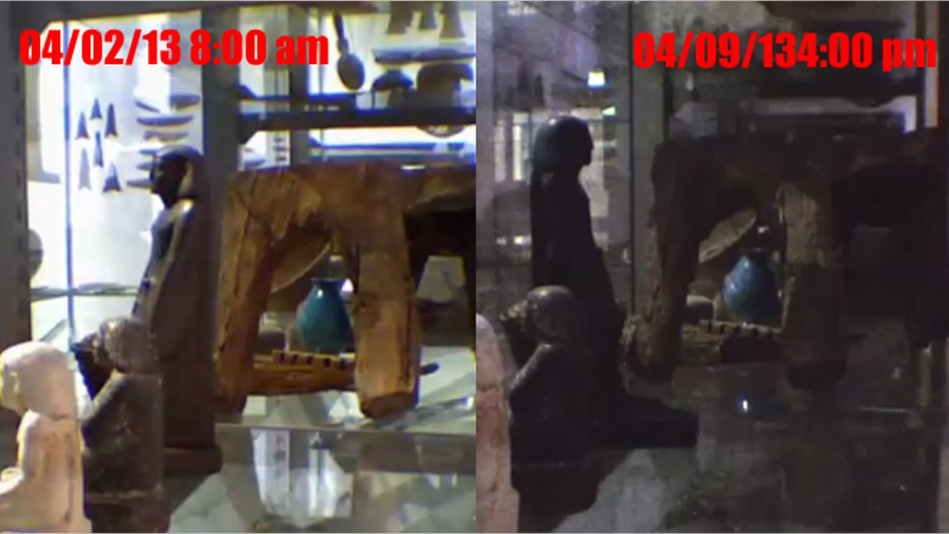 A time lapse video of the spinning statuette from the Manchester Museum, taken over a week long period.