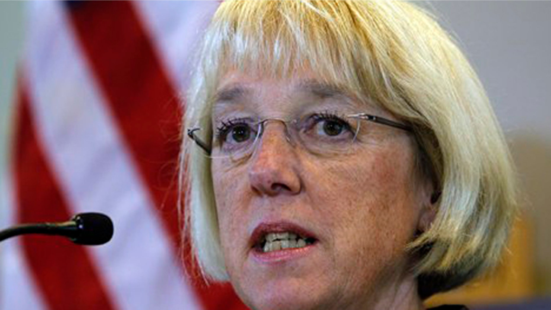 In this Aug. 10 file photo, Sen. Patty Murray answers a question during a news conference in Seattle.