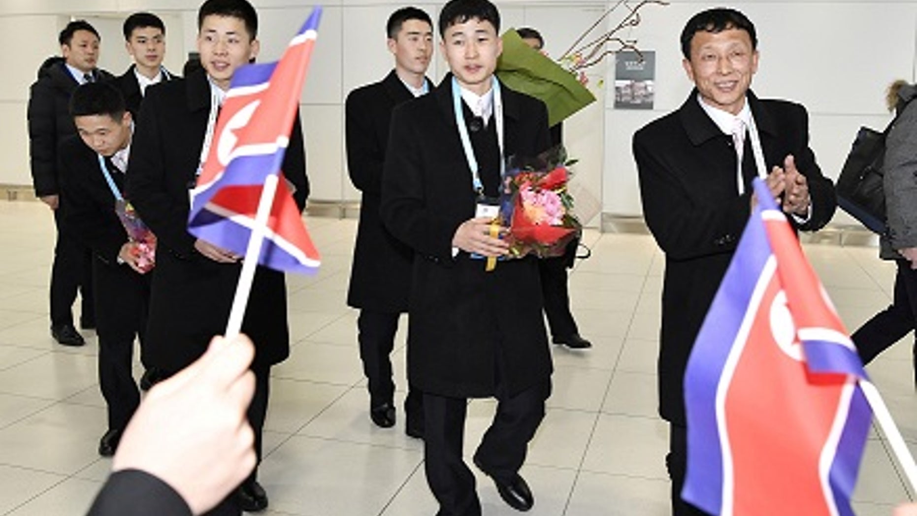 North Korean athletes prepare to take part in the 2017 Asian Winter Games in Japan.