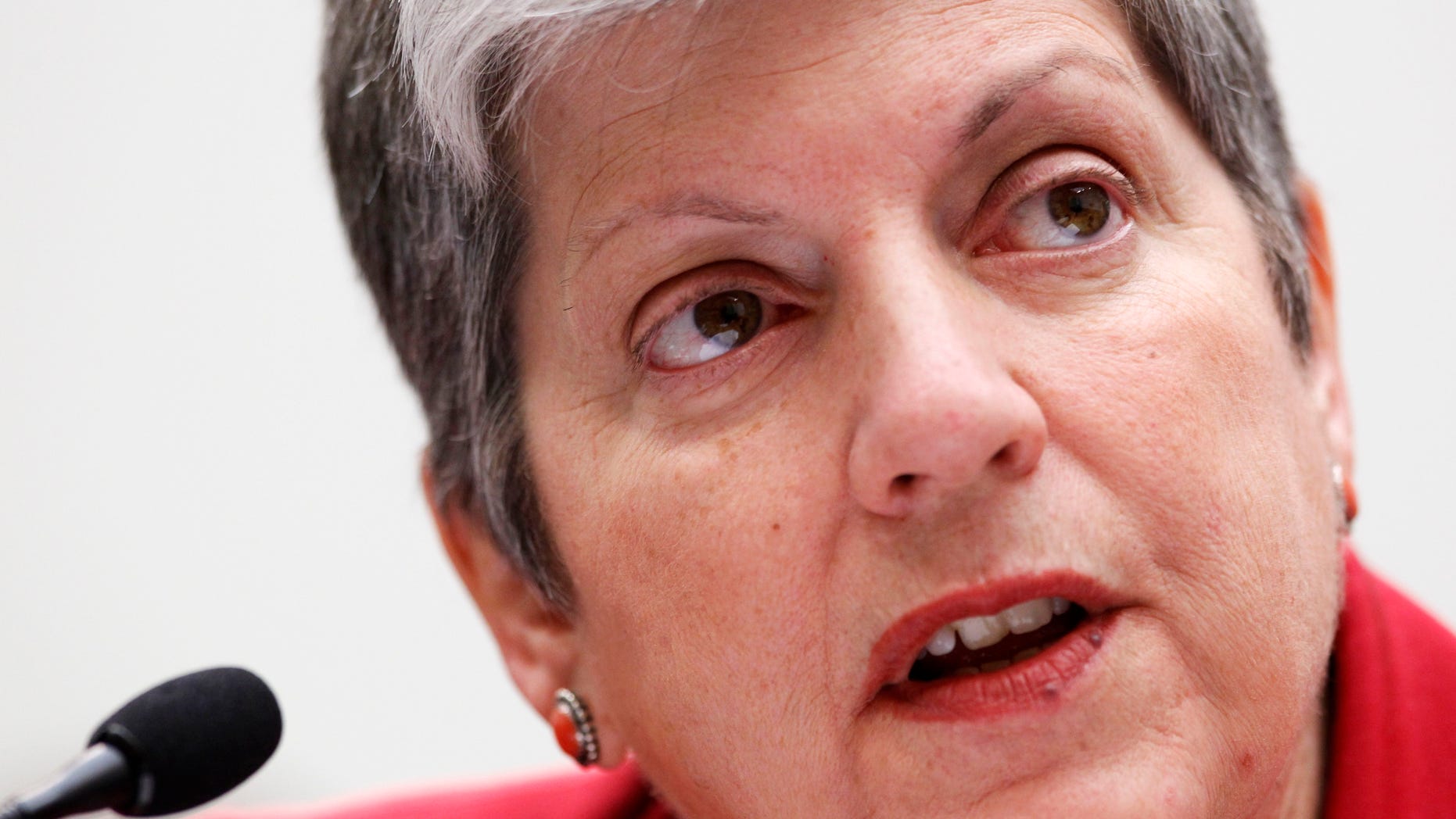 Homeland Security Secretary Janet Napolitano testifies on Capitol Hill in Washington, Wednesday, Oct. 26, 2011, before the House Judiciary Committee hearing on immigration and Southwest border issues.