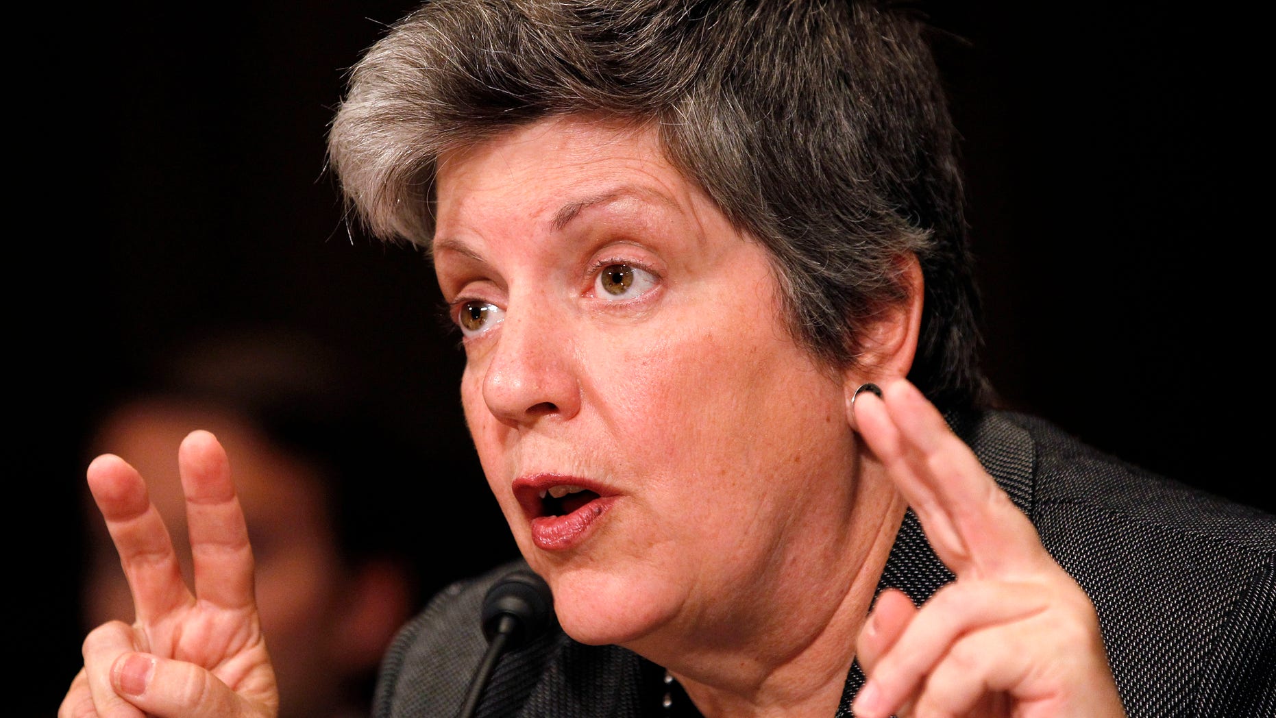 Homeland Security Secretary Janet Napolitano testifies before the Senate Judiciary Committee, Wednesday, Oct. 19, 2011, on Capitol Hill in Washington.