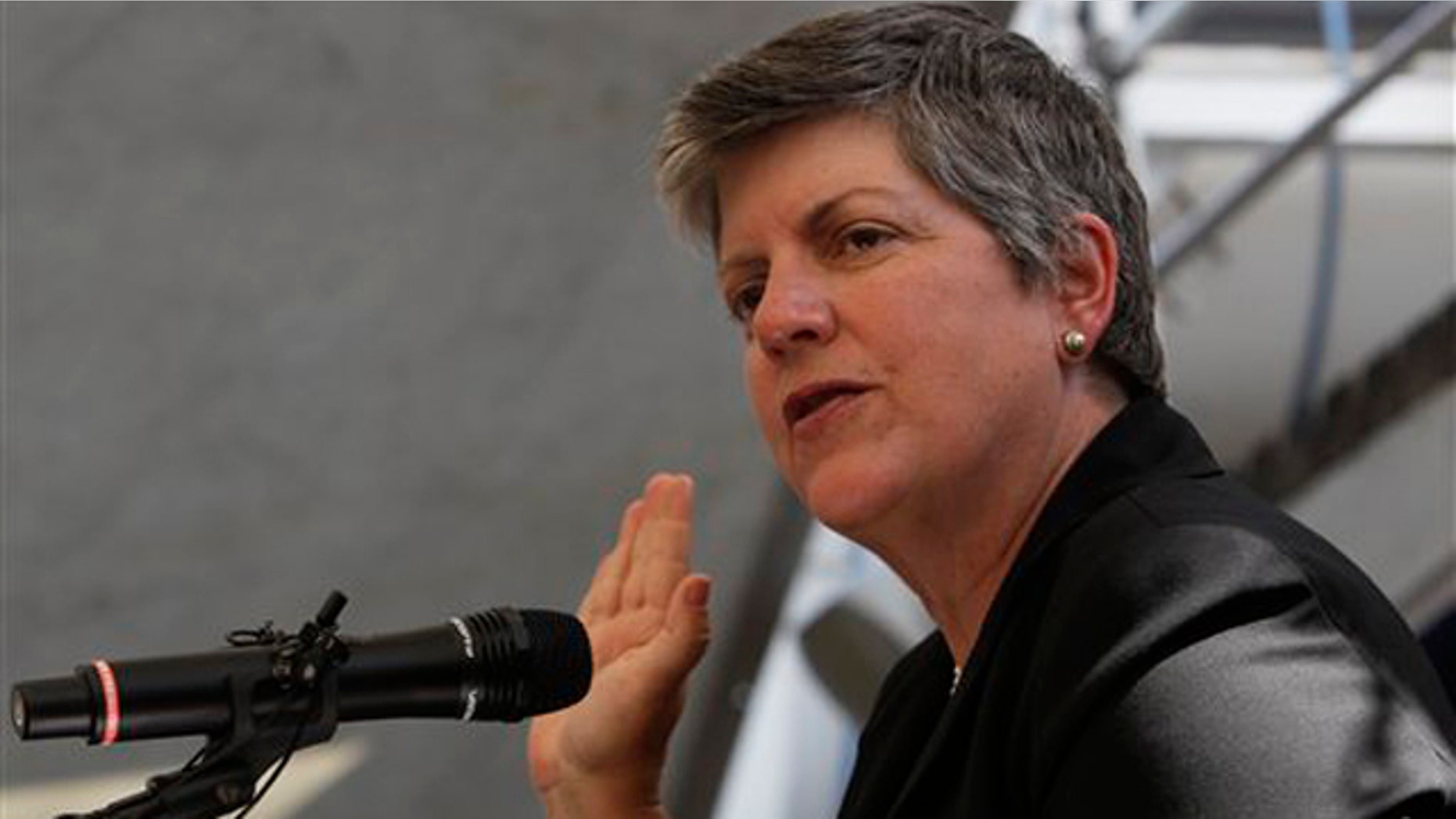 FILE: April 5, 2011: Department of Homeland Security Janet Napolitano administers an oath of citizenship during a naturalization ceremony in New York.