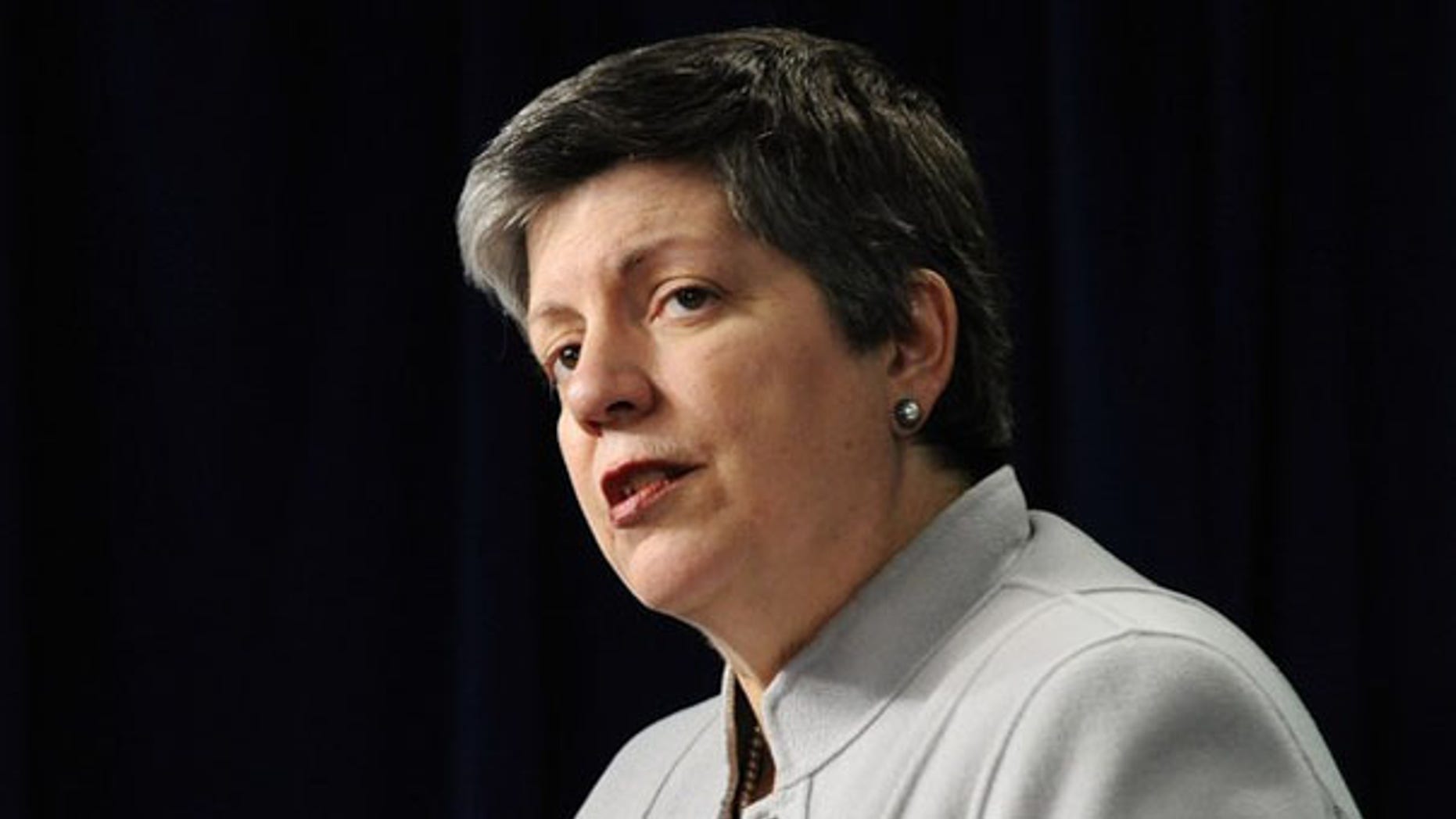 Secretary of Homeland Security Janet Napolitano speaks to reporters Dec. 7 in Washington. (Reuters Photo)