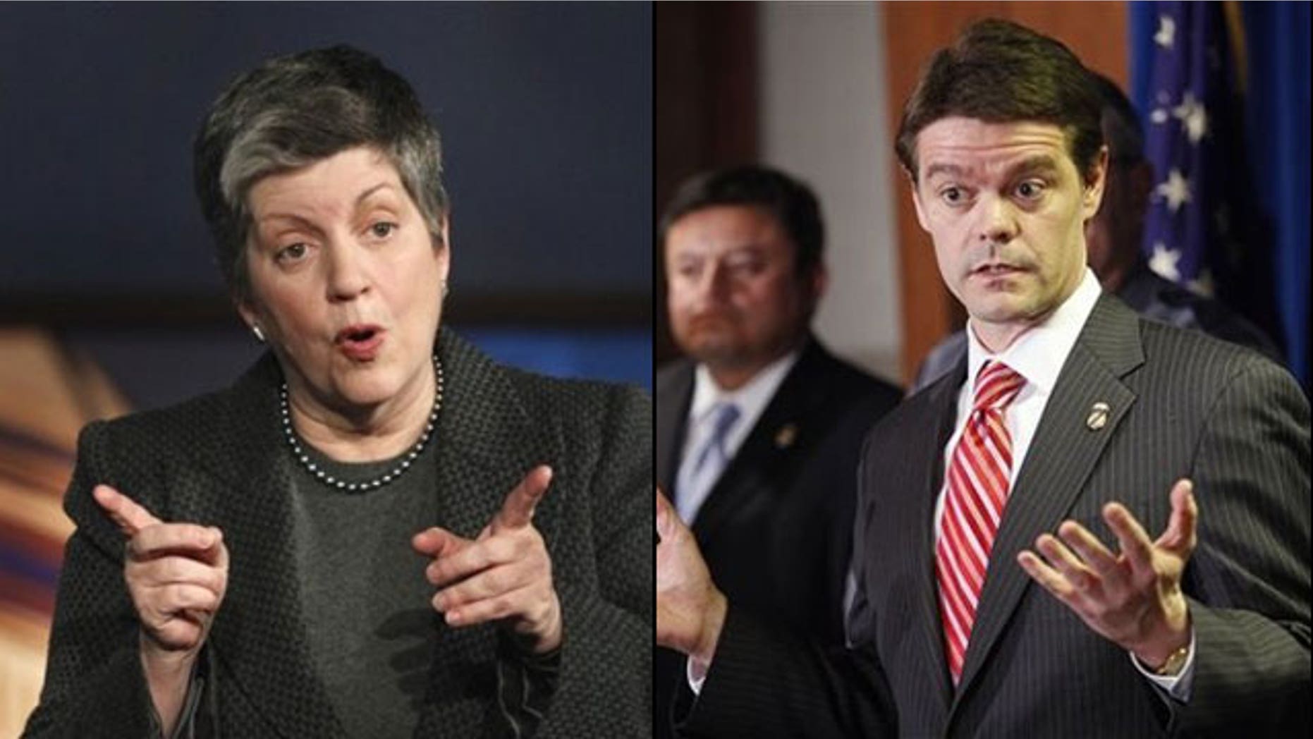 Homeland Secretary Janet Napolitano and Immigrations and Customs Enforcement Director John Morton. (AP)