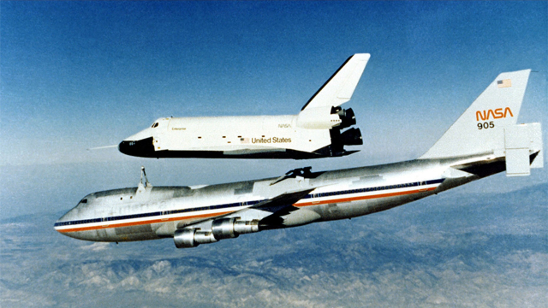 The good ol' days: Space Shuttle Enterprise separates from a 747. (1977)