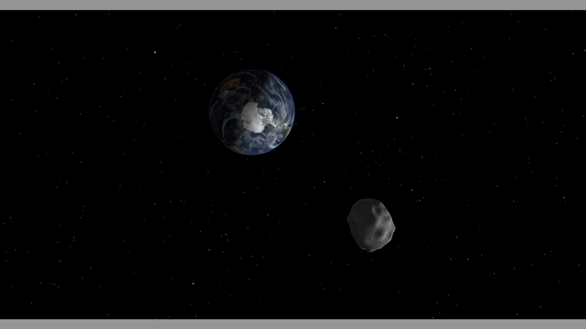 Diagram depicting the passage of asteroid 2012 DA14 through the Earth-moon system on Feb. 15, 2013. (Image credit: NASA/JPL-Caltech)