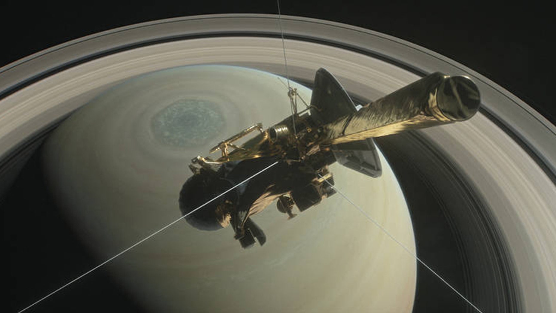 Artist's rendering of NASA's Cassini spacecraft (Credit: NASA/JPL-Caltech).