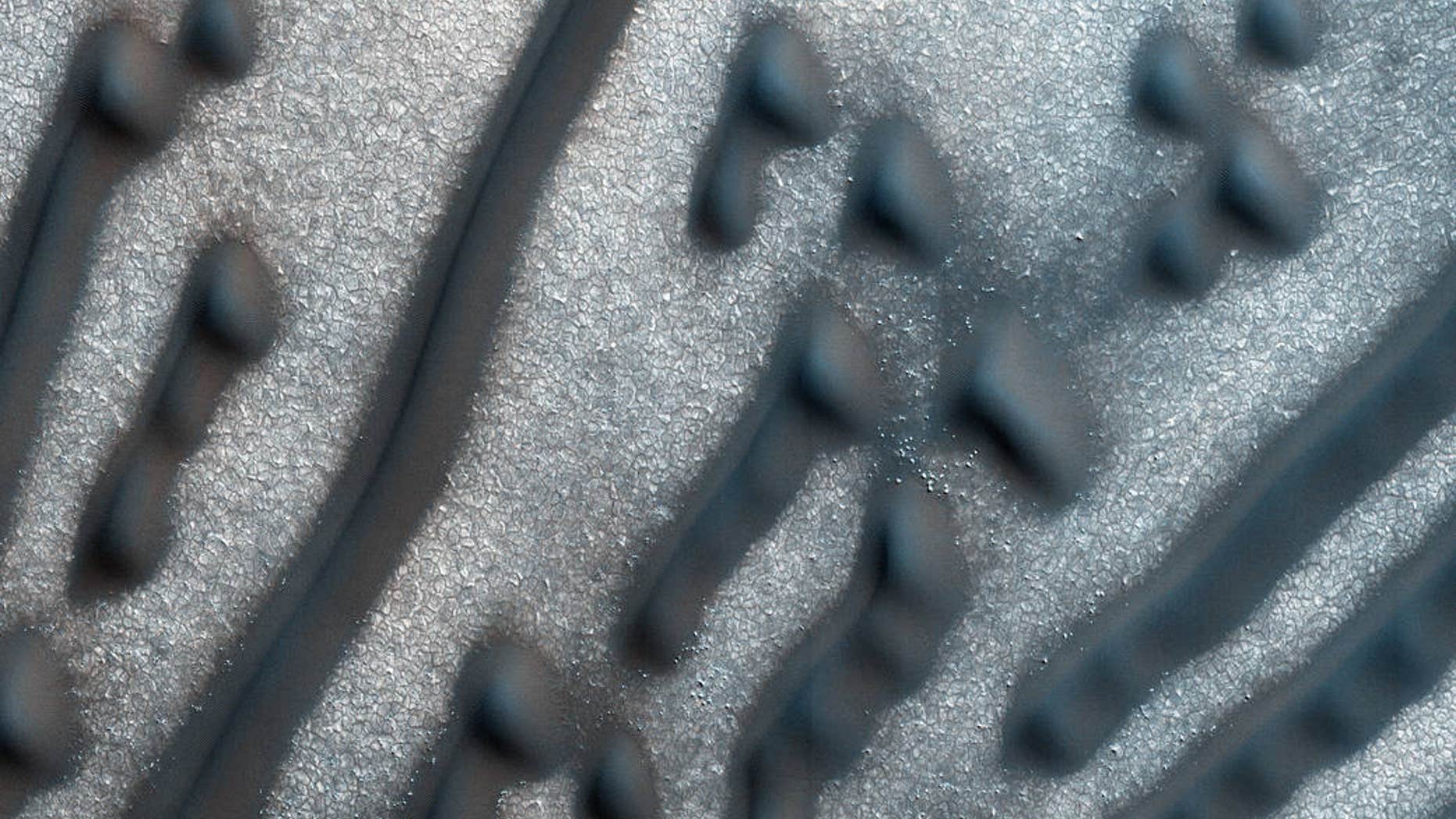 The Martian dunes (Image Credit: NASA/JPL/University of Arizona).