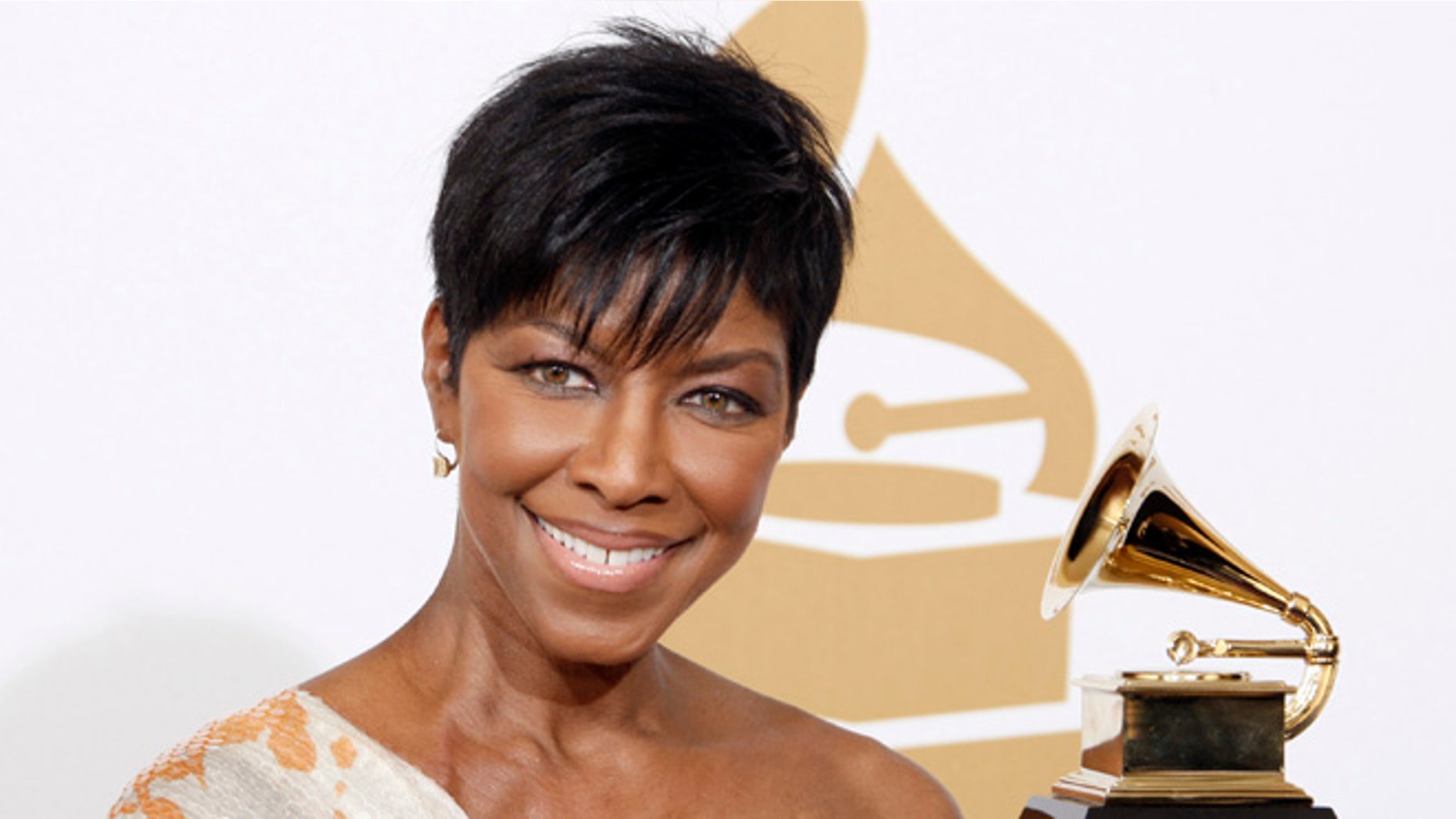 Feb. 8, 2009. Natalie Cole holds the best instrumental arrangement accompanying vocalist award backstage at the 51st Annual Grammy Awards, in Los Angeles.
