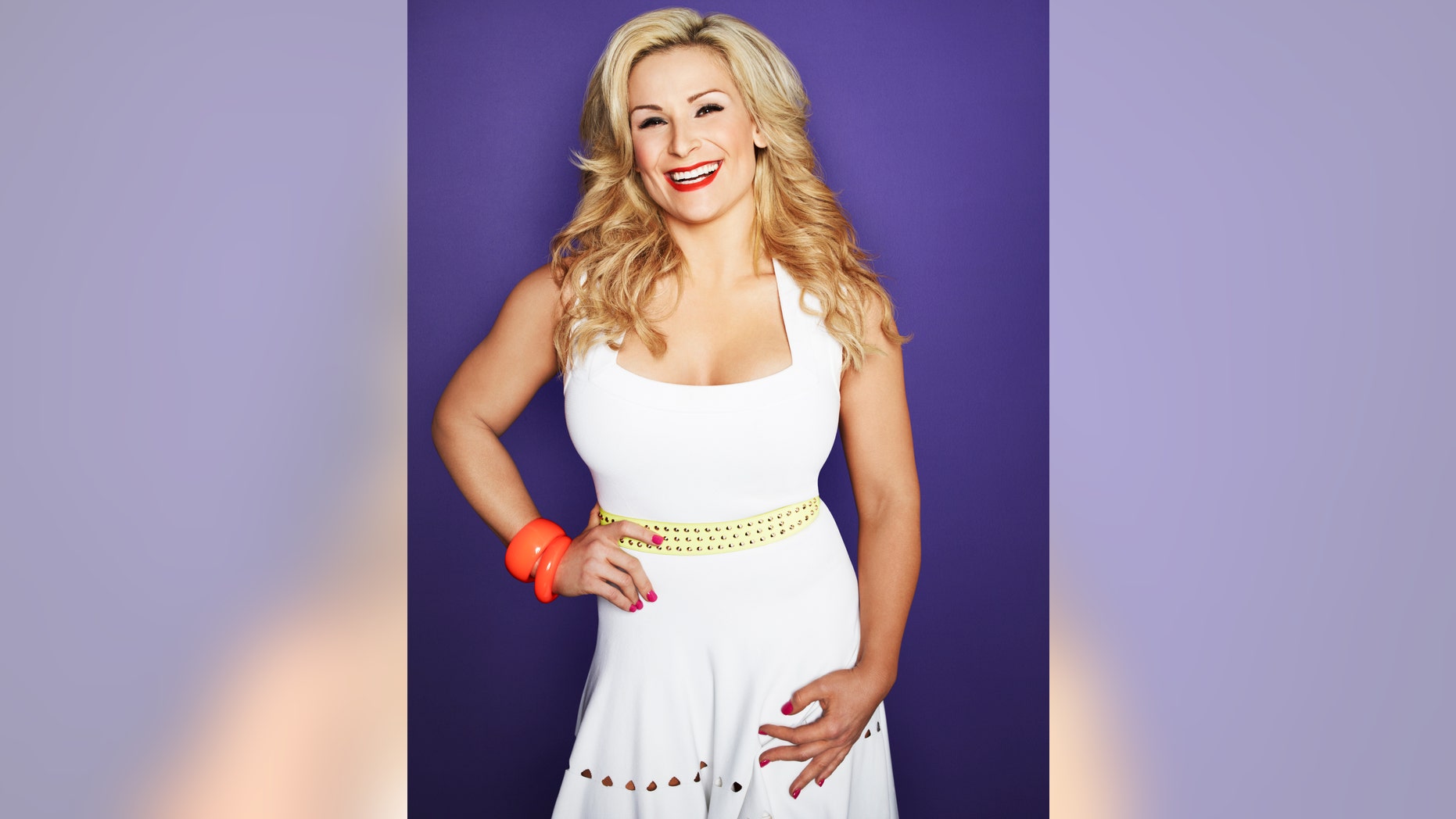WWE wrestler Natalya poses in a promotional photo for E!'s "Total Divas."
