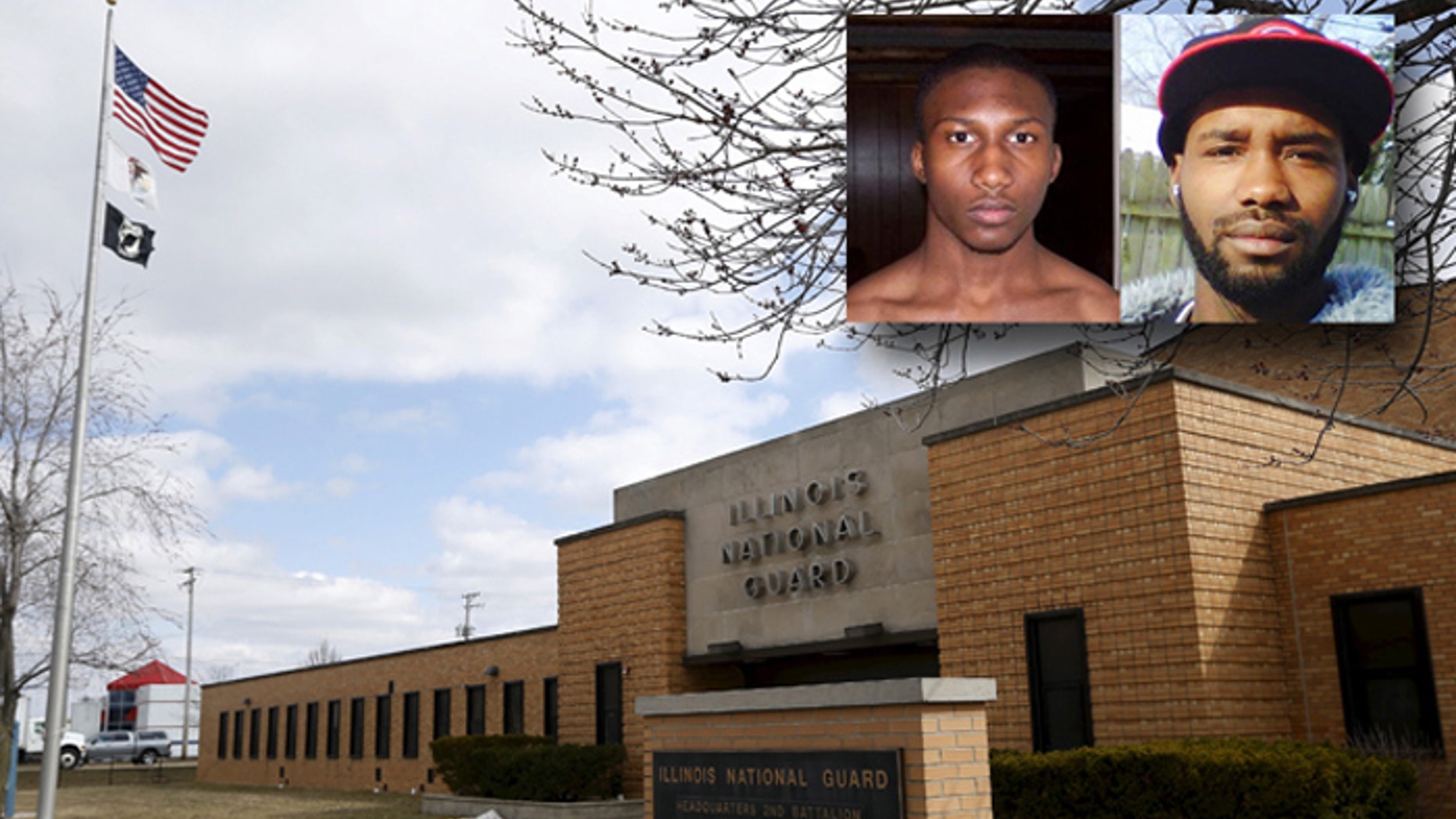 Hasan Edmonds, (inset, I.), planned to join ISIS, while his cousin, Jonas Edmonds, plotted to kill 150 at the Joliet Armory, where Hasan’s National Guard unit was based. (Clarion Project, Reuters)