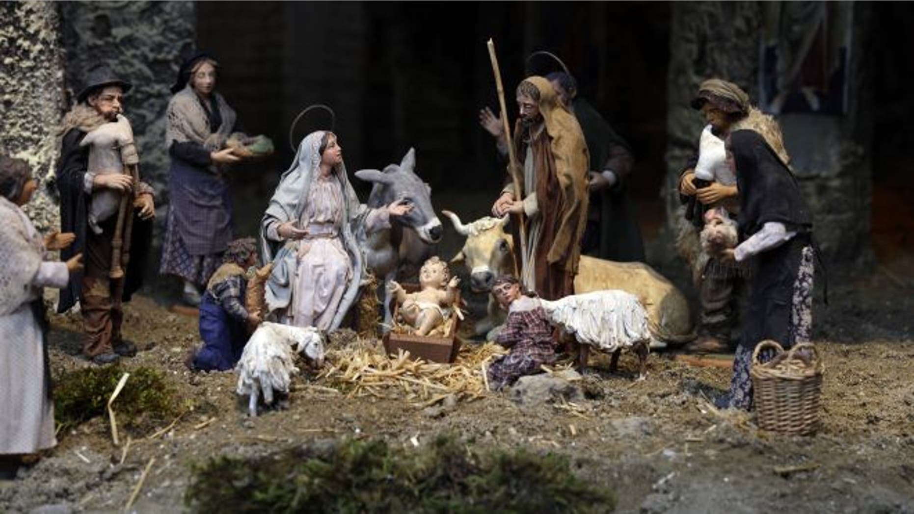 FILE: Dec. 21, 2012: A Nativity Scene is shown in St. Peter's Square at the Vatican.