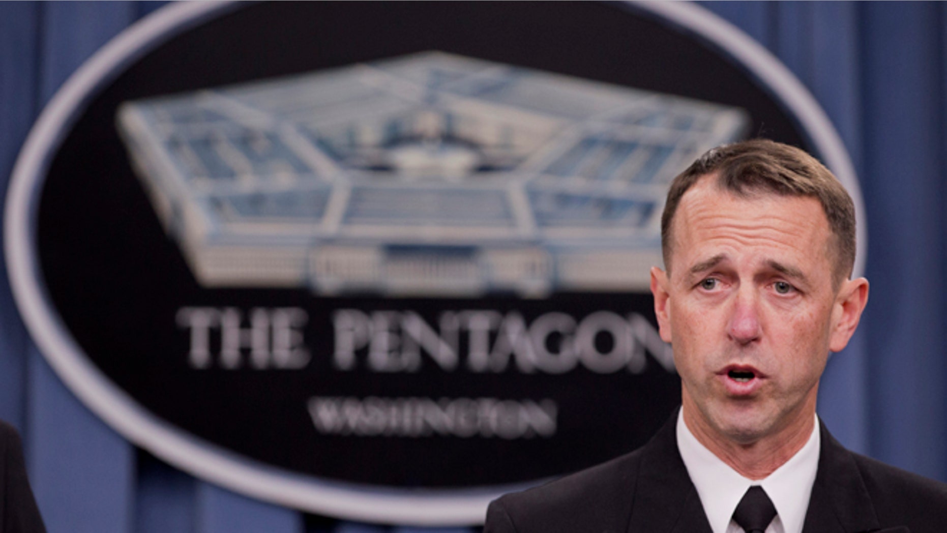 Feb. 4, 2014: Adm. John M. Richardson, director of the Naval Nuclear Propulsion Program, speaks during a news conference at the Pentagon.