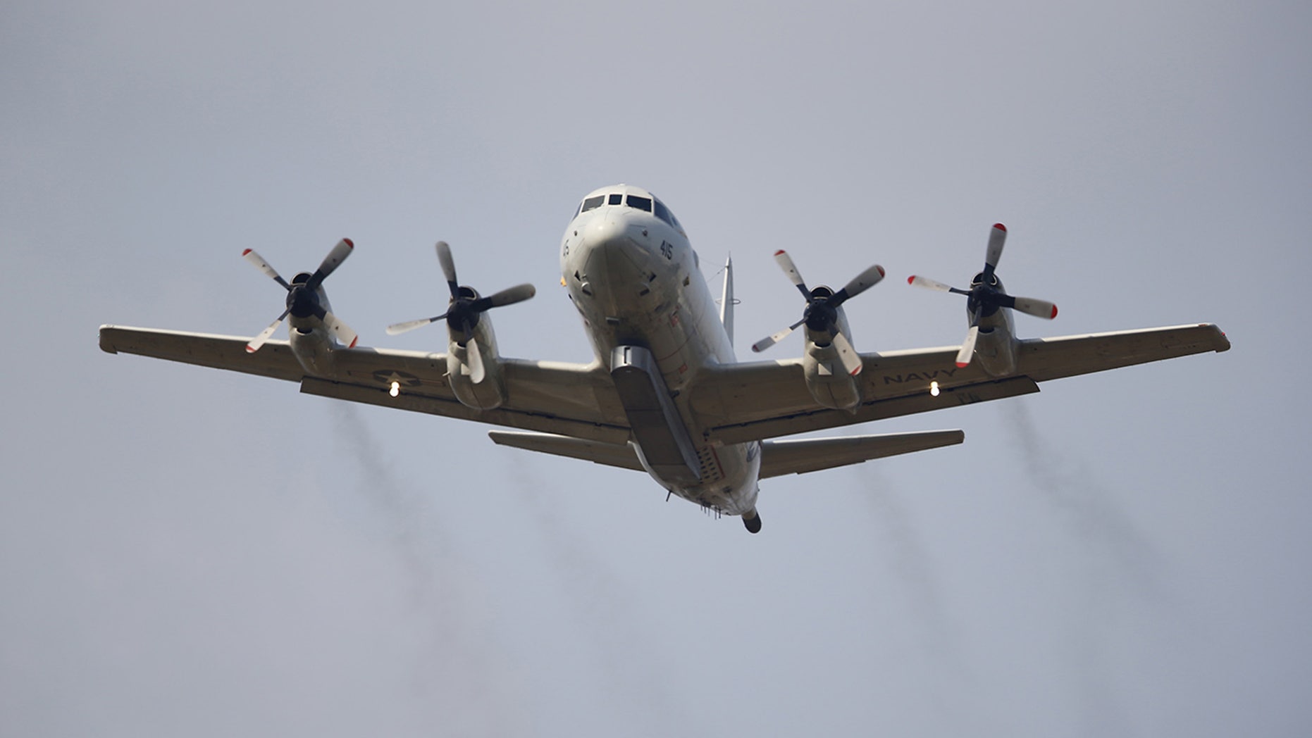 A US Navy P-3 aircraft in 2015. Chinese fighter jets buzzed a P-3 earlier this week, a US defense official said.