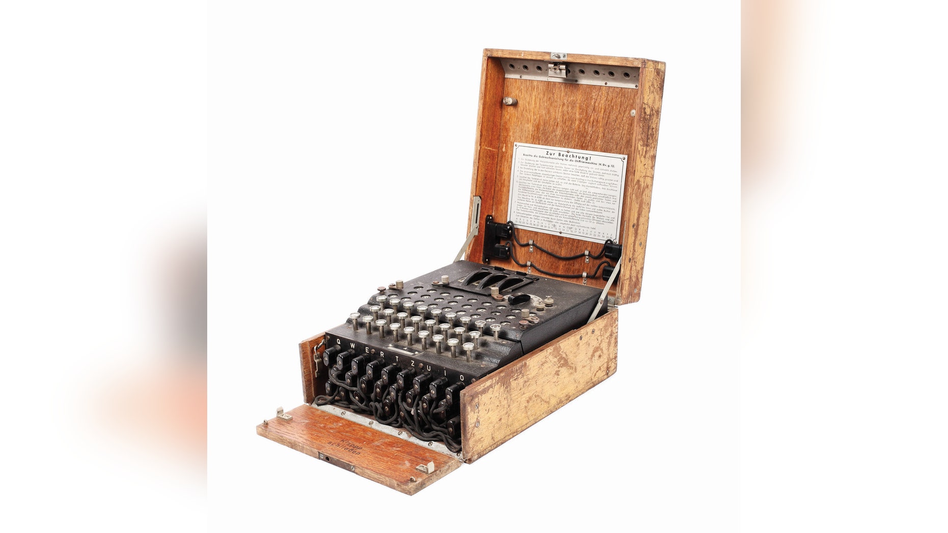 Nazi Enigma cipher machine. (Credit: Artmark press release.)