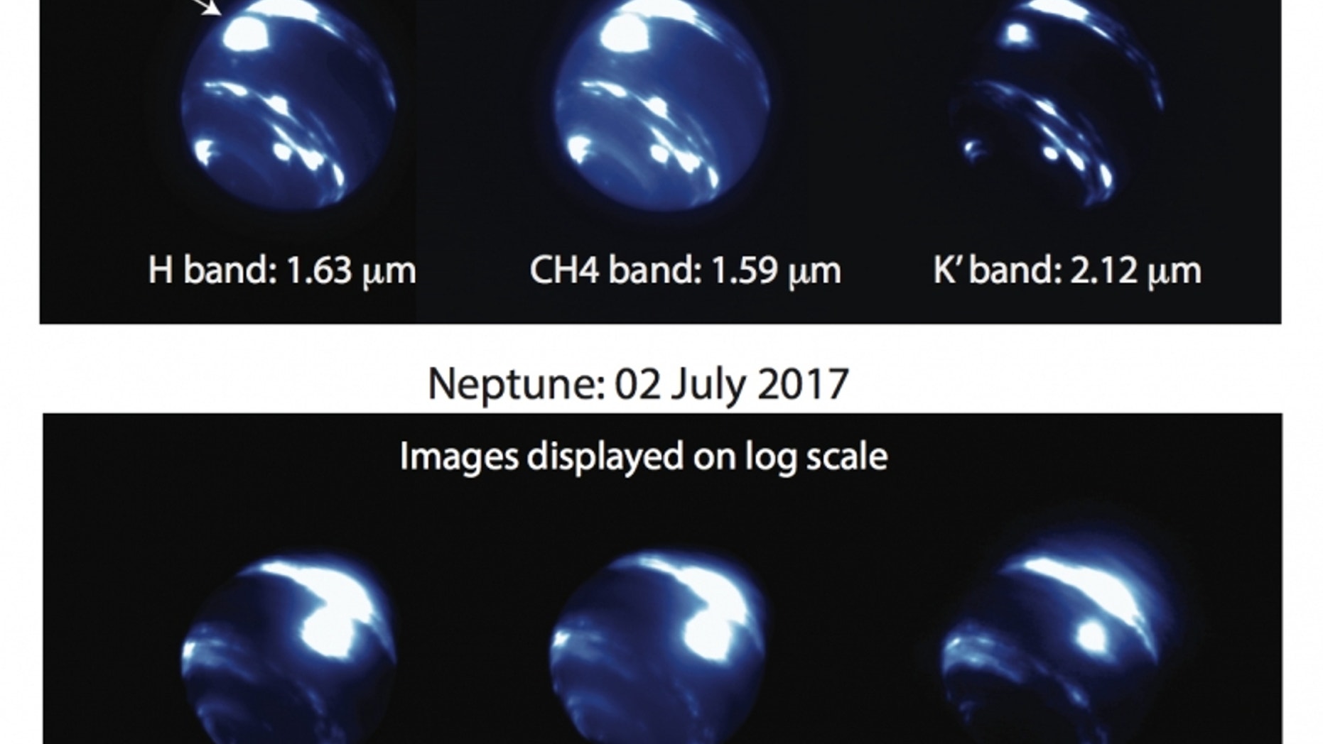 Researchers observing Neptune with the Keck Observatory spotted a massive, bright cloud complex crossing the planet's equator. It brightened considerably between June 26 and July 2.