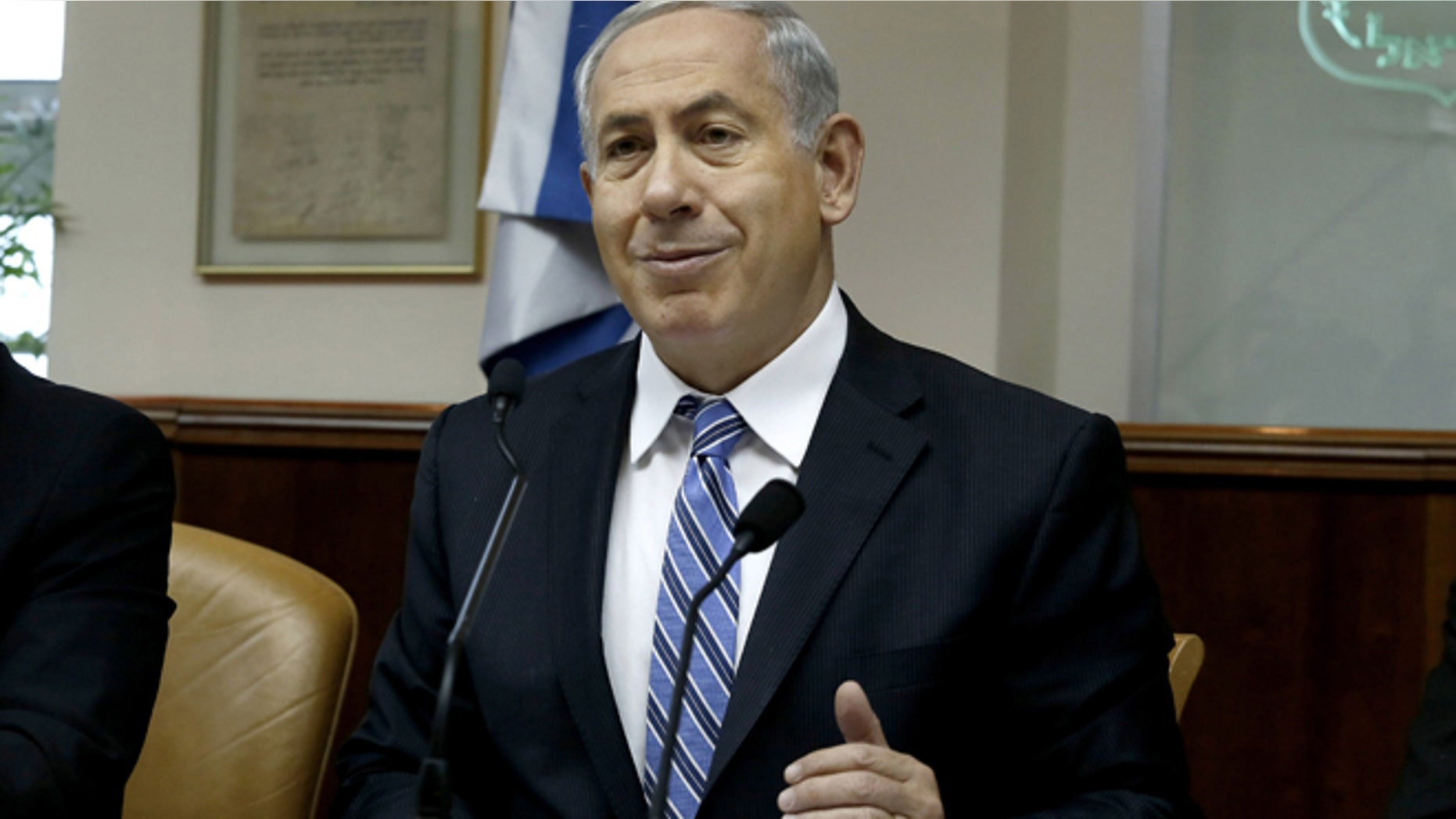 Feb. 2, 2014: Israeli Prime Minister Benjamin Netanyahu chairs the weekly cabinet meeting in Jerusalem.