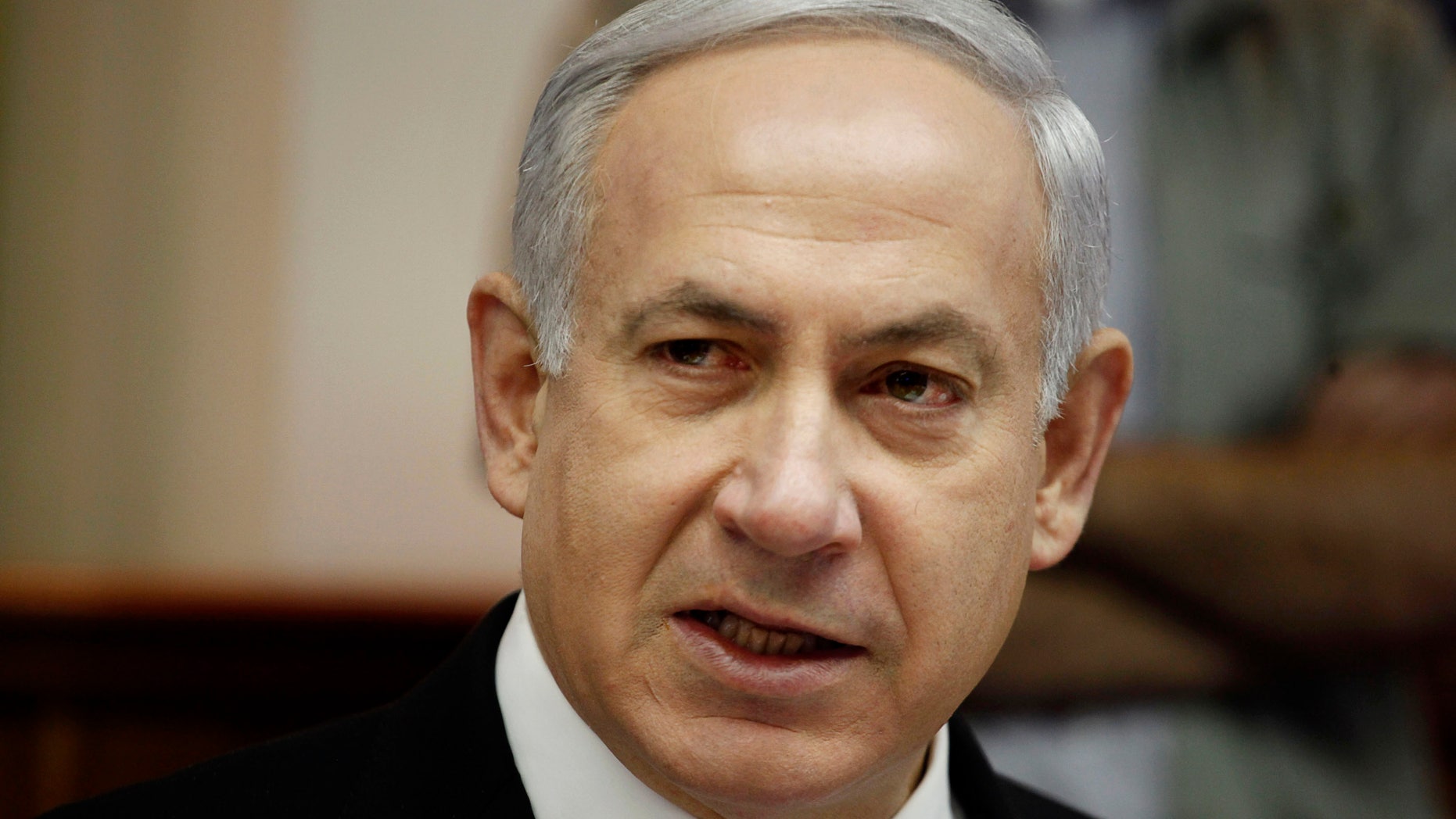 FILE: May 7, 2012: Israeli Prime Minister Benjamin Netanyahu chairs the weekly cabinet meeting at his Jerusalem office.
