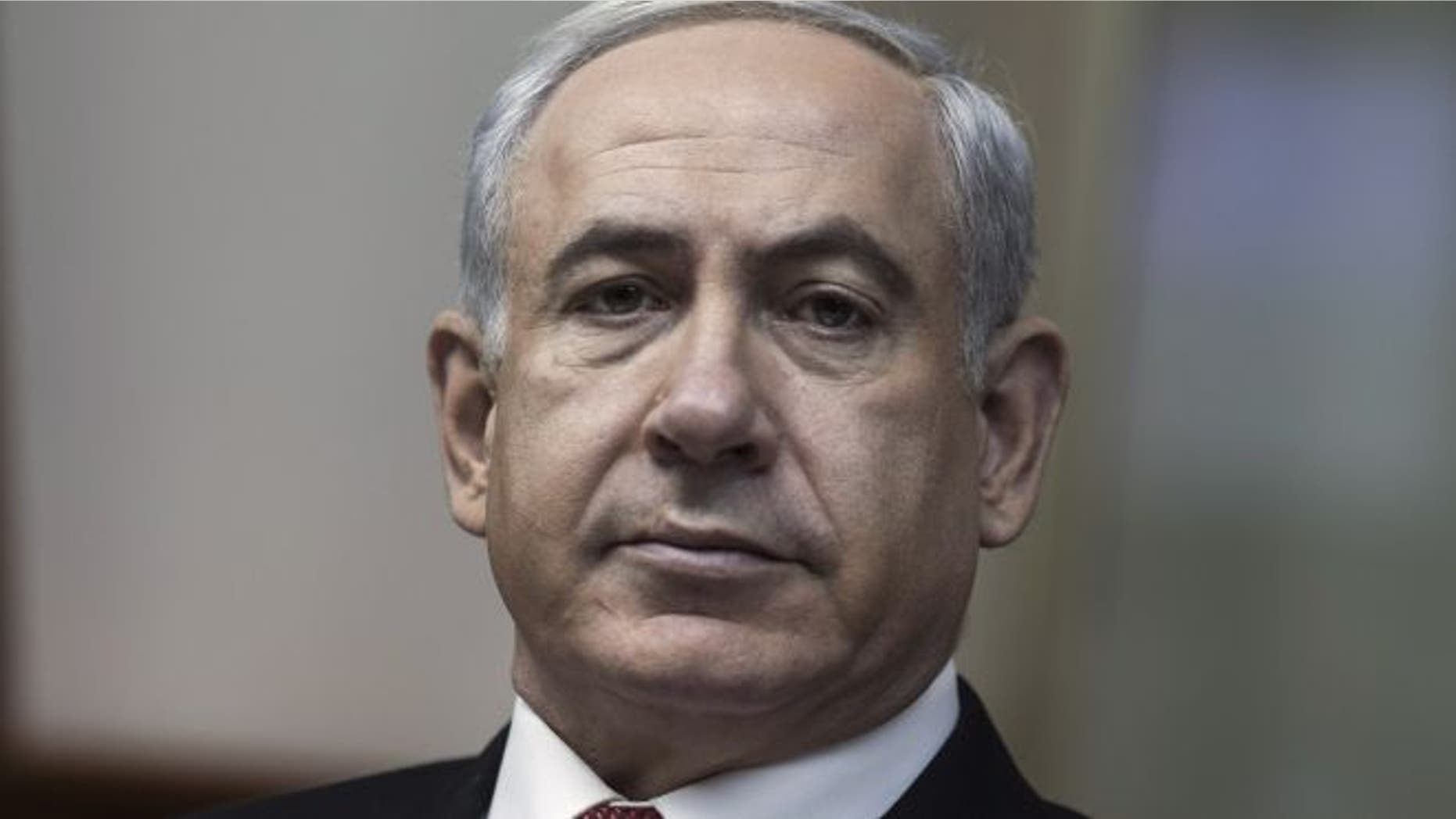 Feb. 3, 2013: Israeli Prime Minister Benjamin Netanyahu attends his weekly cabinet meeting in his Jerusalem offices.