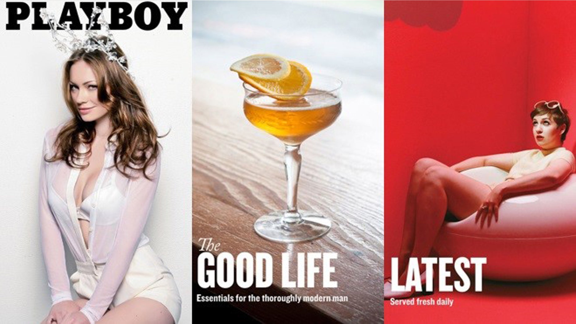 Playboy Playmate Kim Phillips, a feature on cocktails, and HBO comedy 'Girls' creator Lena Dunham -- just some of the non-nude content featured in Playboy's new iPhone app.