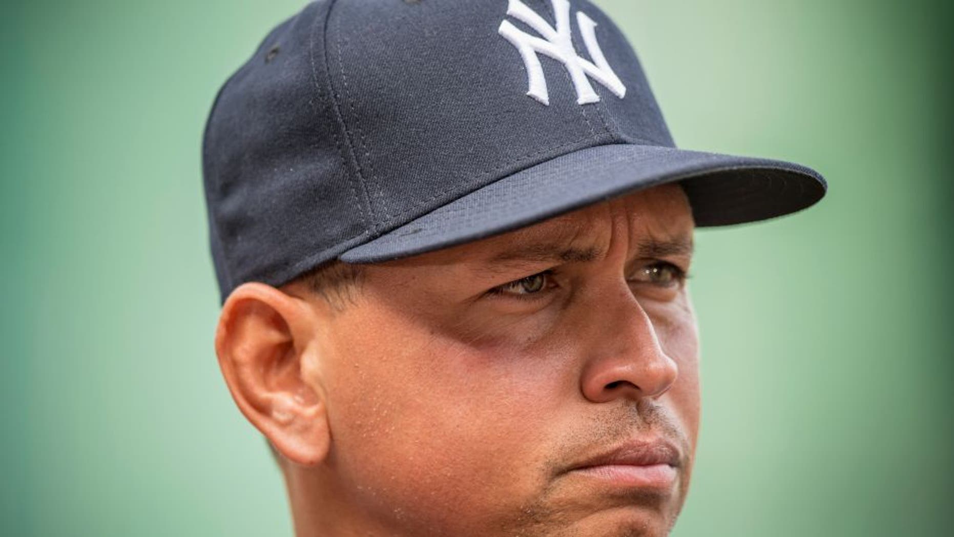 BOSTON, MA - AUGUST 10: Alex Rodriguez #13 of the New York Yankees looks on before a game against the Boston Red Sox on August 10, 2016 at Fenway Park in Boston, Massachusetts. (Photo by Billie Weiss/Boston Red Sox/Getty Images)