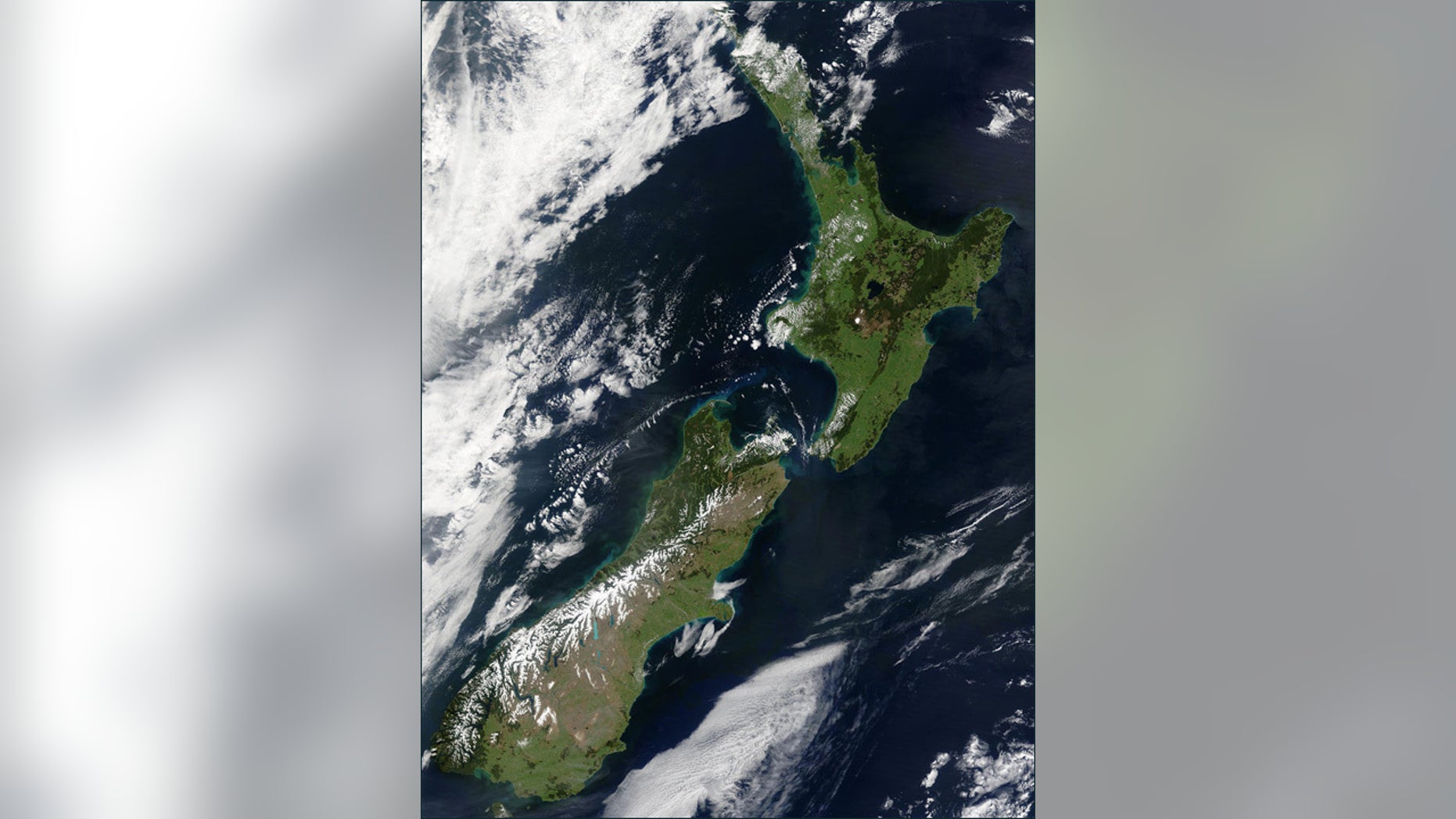 New Zealand from space.