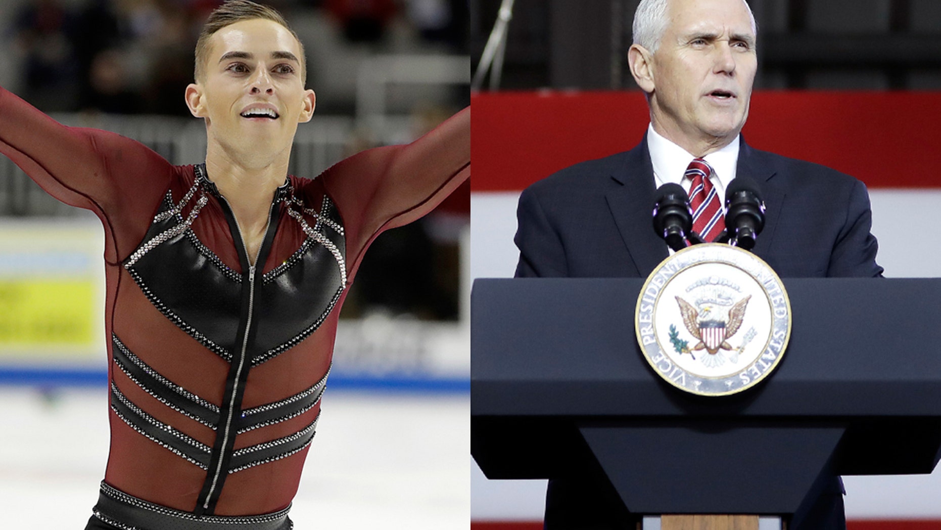 US Olympic figure skater Adam Rippon reportedly shot down the chance to meet with Vice President Pence, but Pence still cheered Rippon on Twitter Wednesday night.