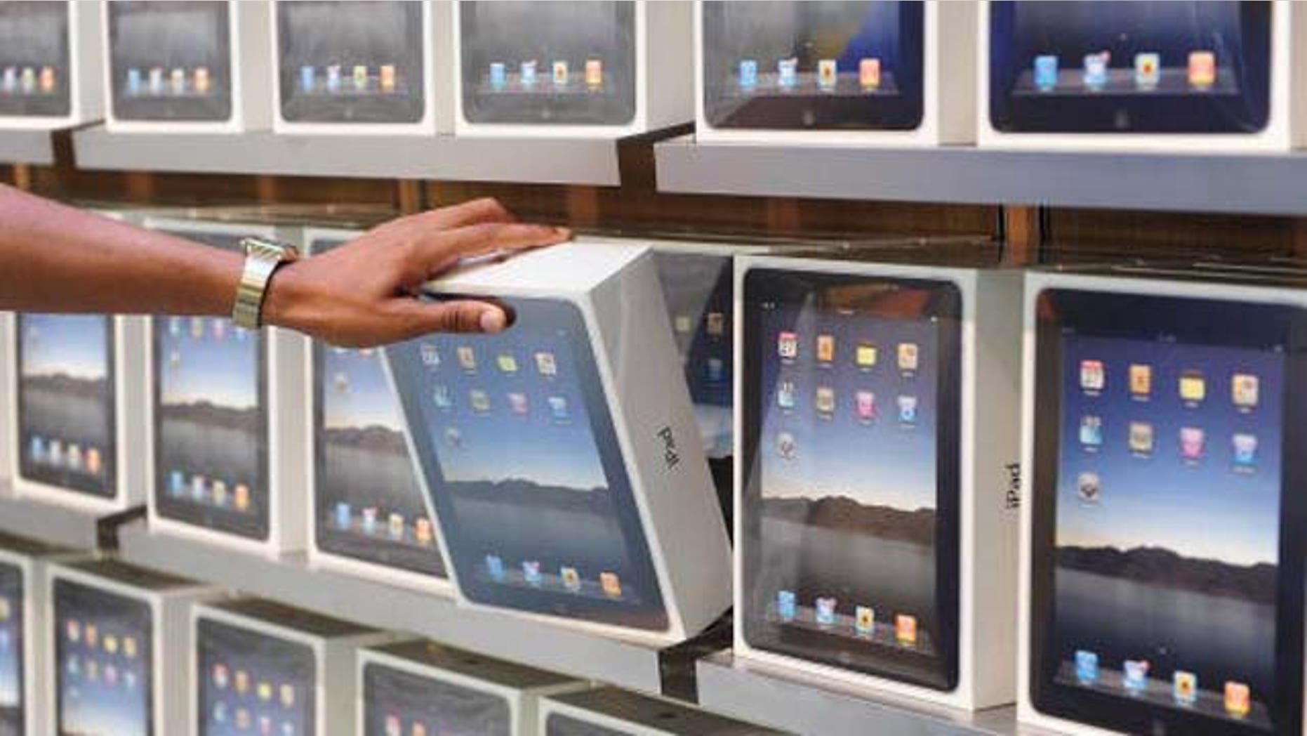 LONDON, ENGLAND - AUGUST 05: Shelves of Apple iPad products on display in the new Apple Store In Covent Garden on August 5, 2010 in London, England. The New flagship Apple Store is scheduled to open on Saturday August 7th 2010 (Photo by Ian Gavan/Getty Images)