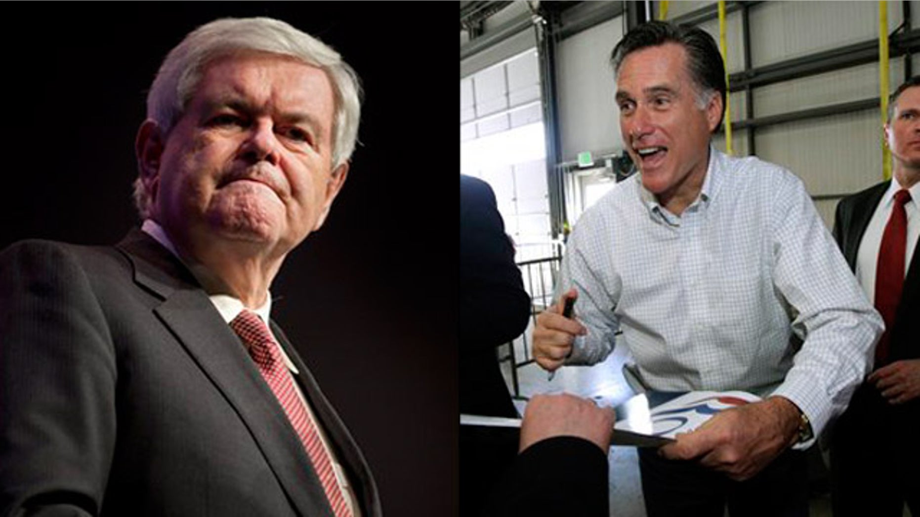 Feb. 3, 2012: Newt Gingrich and Mitt Romney campaign in Nevada.