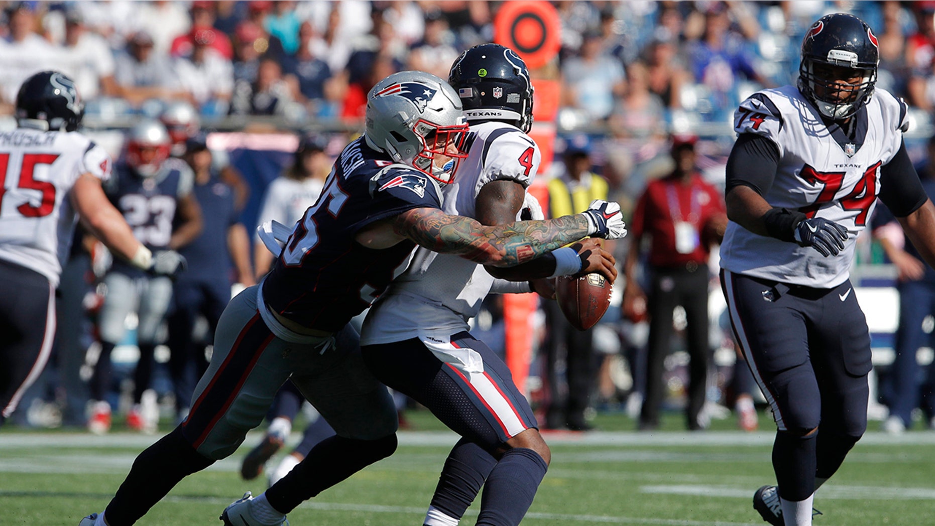 Cassius Marsh ripped the New England Patriots in an interview Saturday.