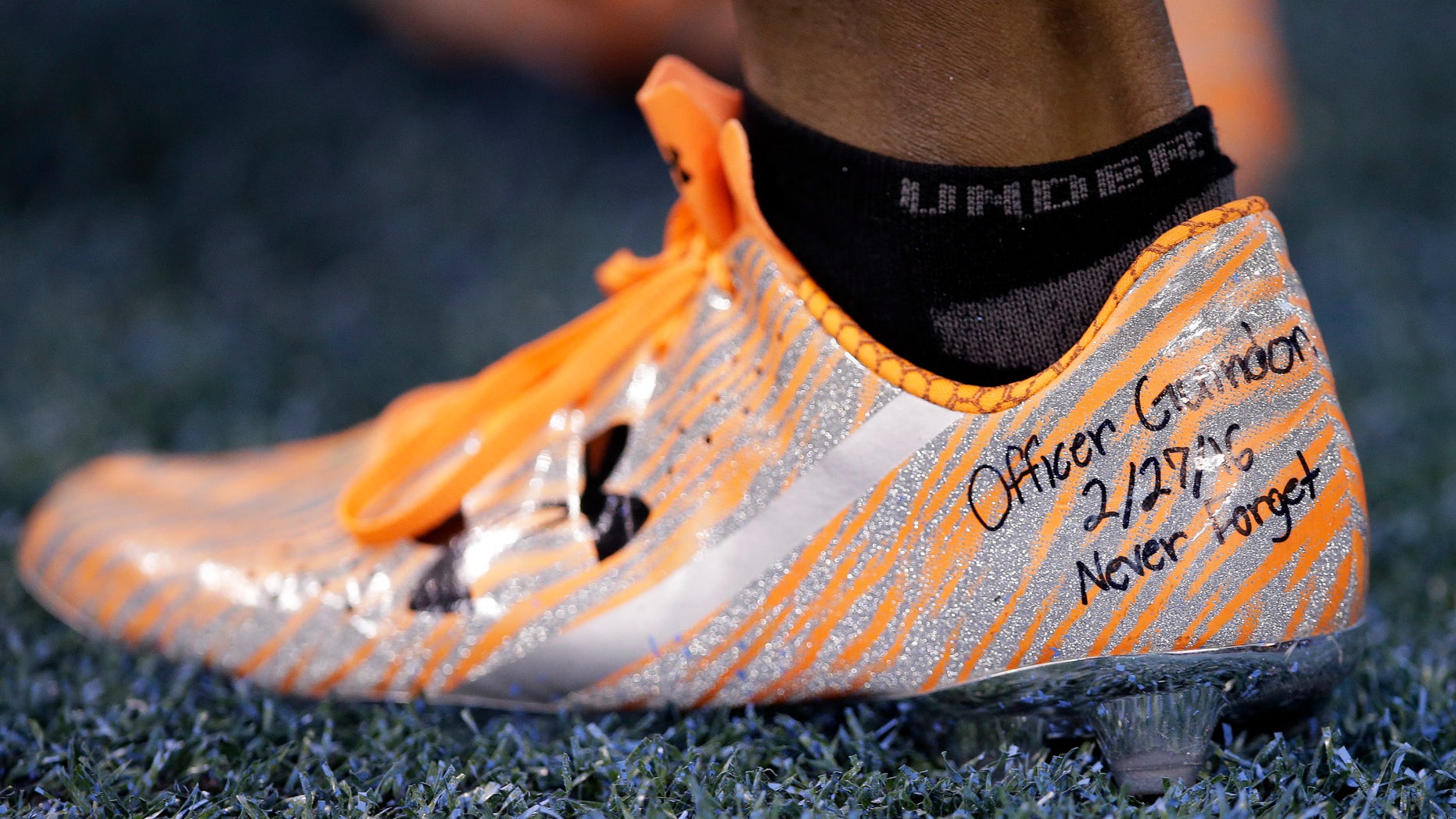 Maurice Canady wore a special pair of cleats at the NFL Combine.