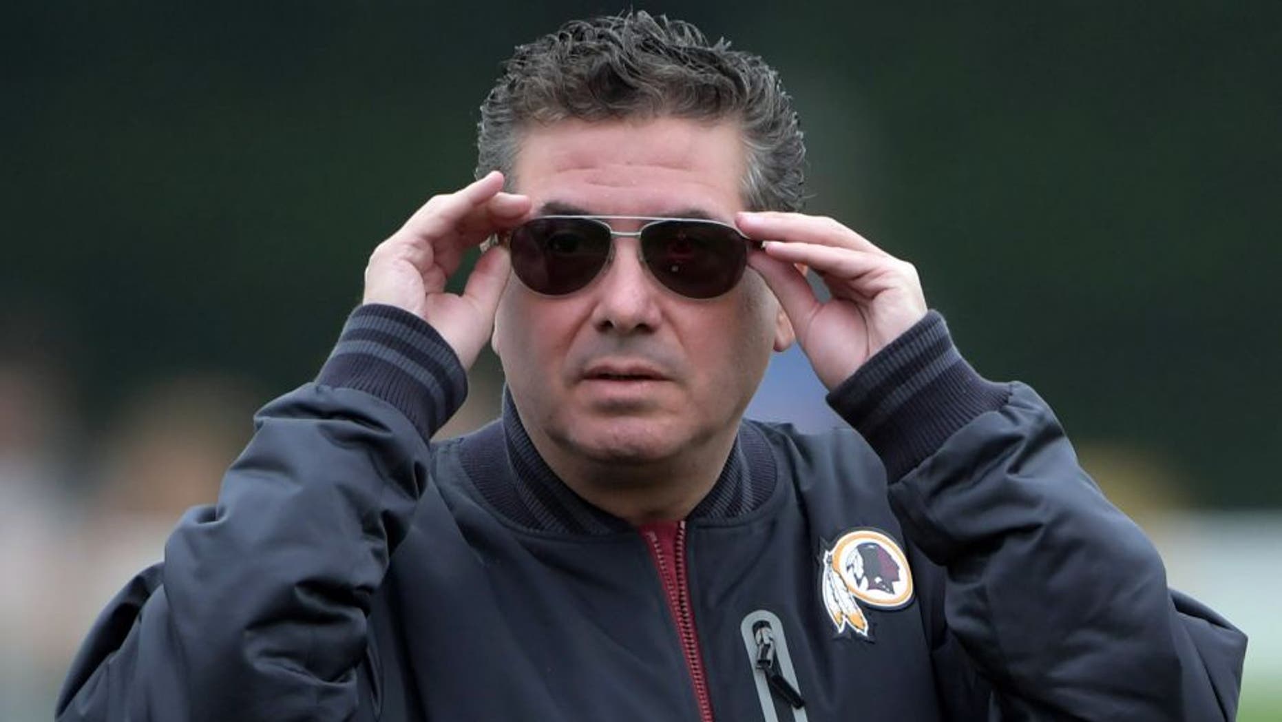 Oct 28, 2016; London United Kingdom; Washington Redskins owner Daniel Snyder at practice at the Twyford Avenue Sports Ground in preparation for game 17 of the NFL International Series against the Cincinnati Bengals. Mandatory Credit: Kirby Lee-USA TODAY Sports