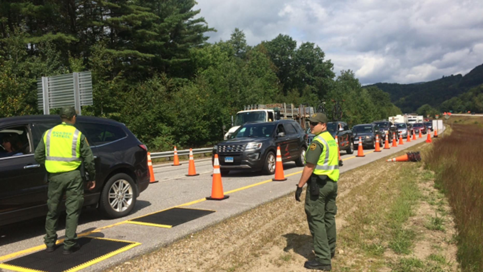 Border Patrol agents in Lincoln, N.H.