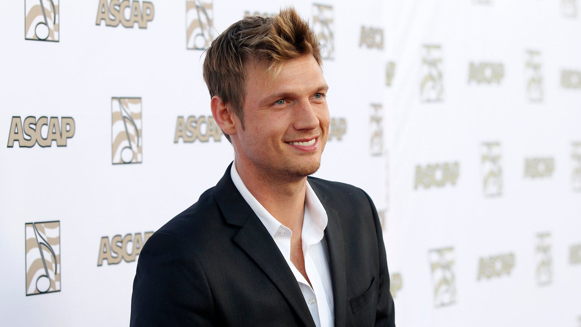 April 17, 2013. Nick Carter of the Backstreet Boys poses at 30th annual ASCAP Pop Music Awards in Hollywood, California.
