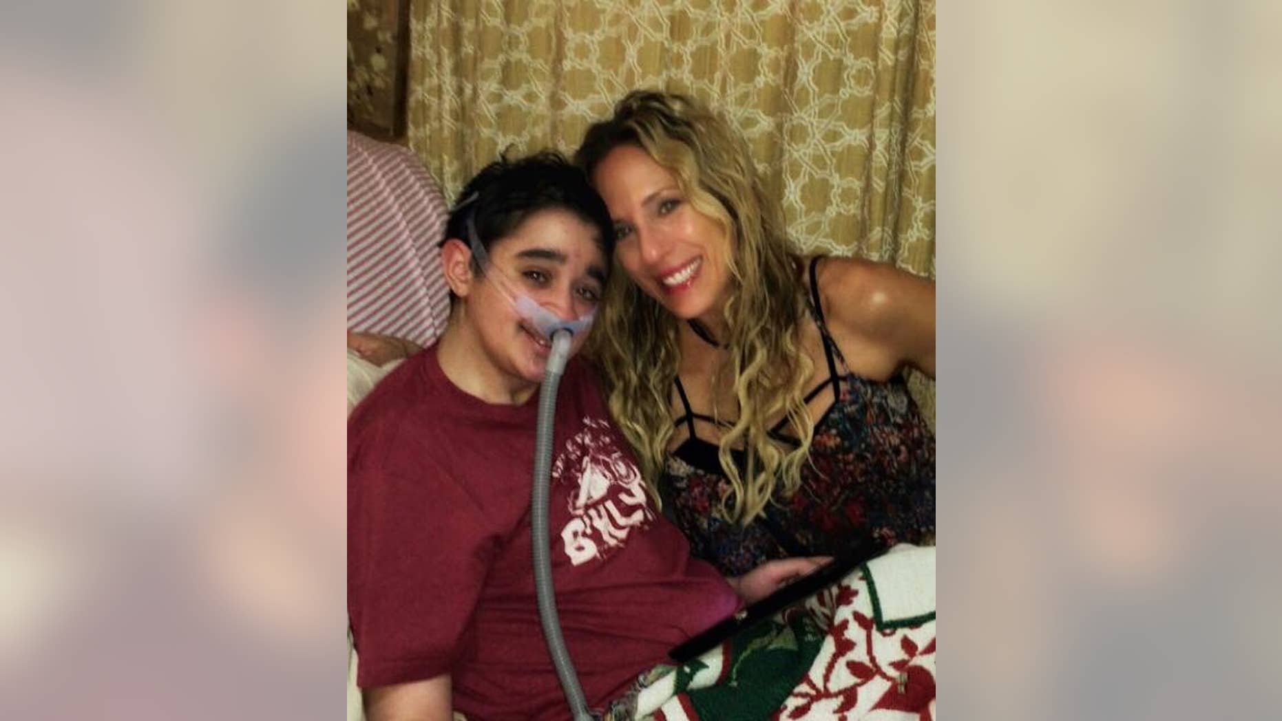 Nico, pictured with his mother Debbie, has been rejected by three transplant centers.