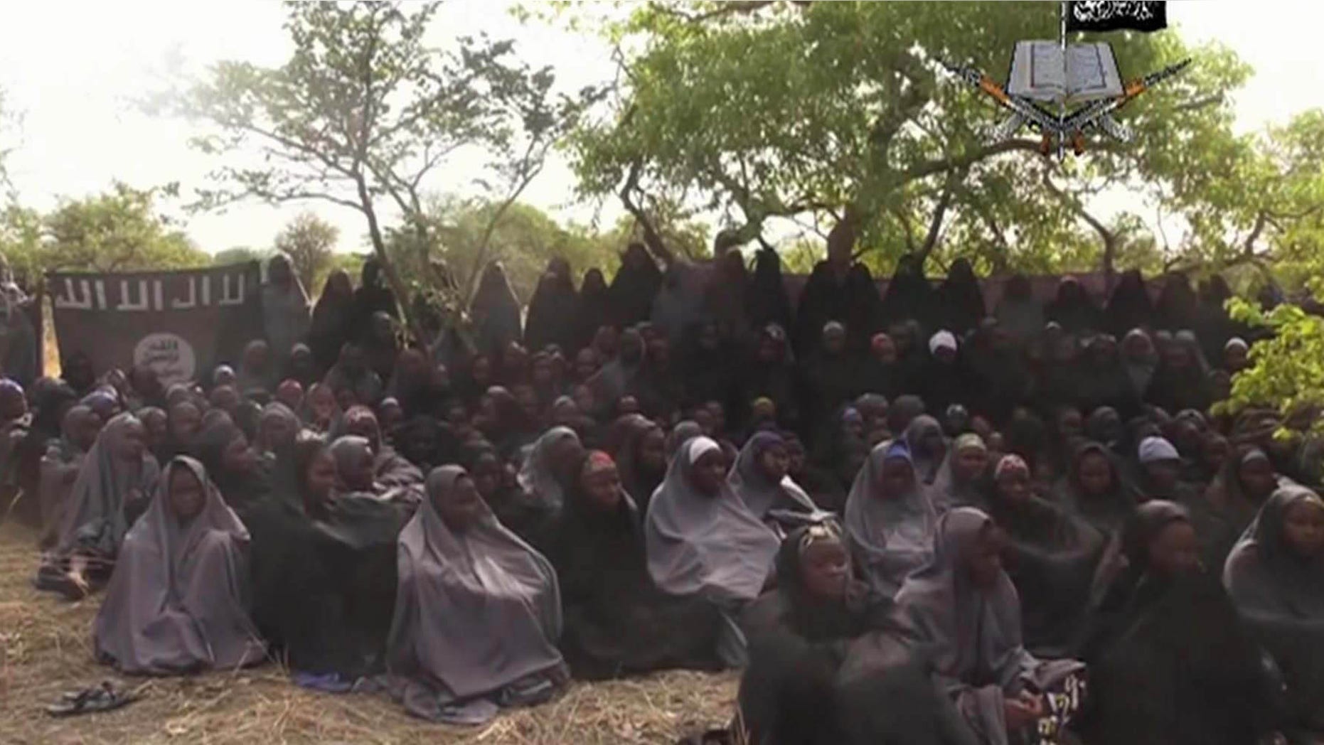 May 12, 2014: File image taken from video by Nigeria's Boko Haram terrorist network, shows the alleged missing girls abducted from the northeastern town of Chibok.