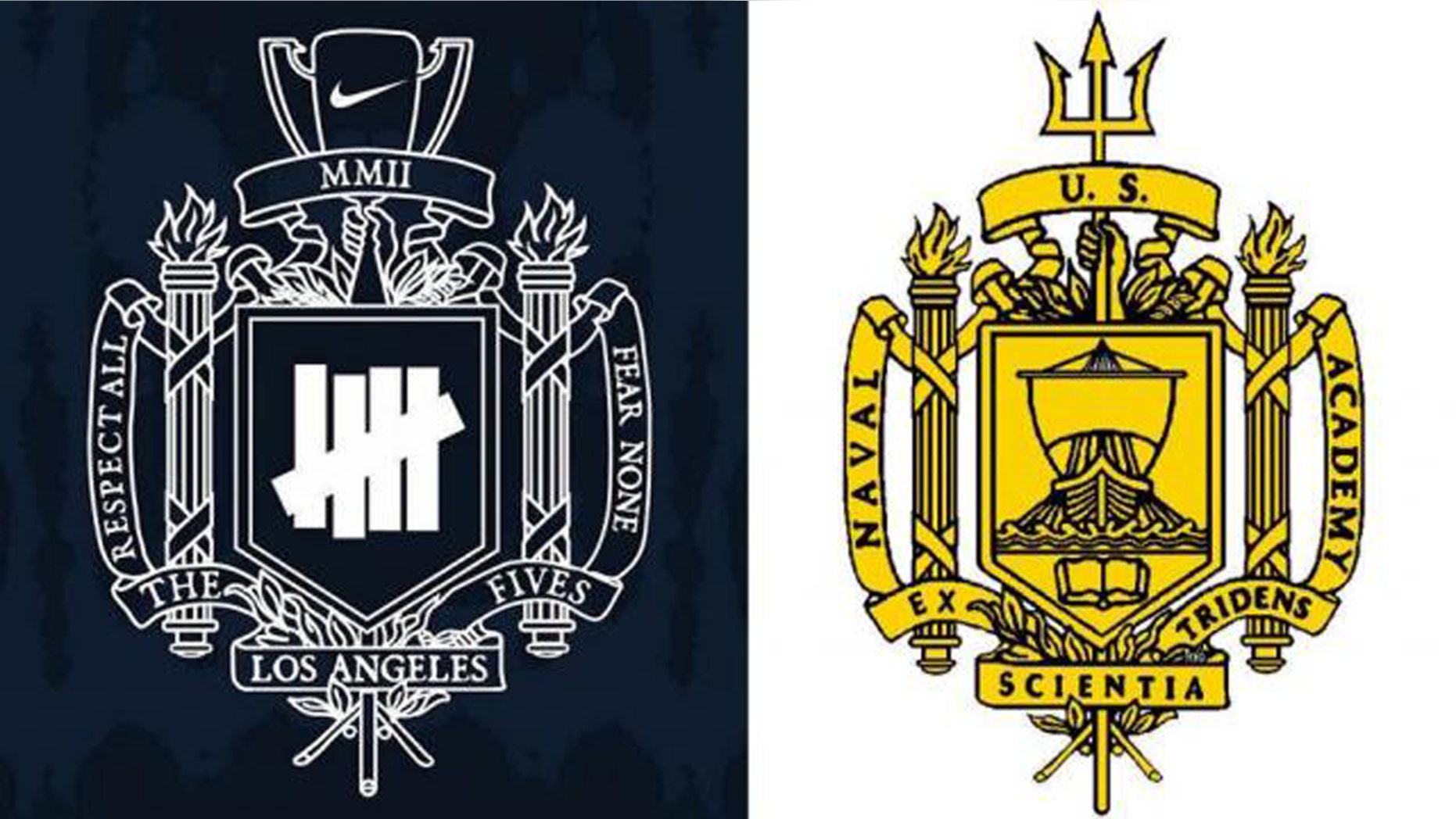 Nike apologizes on Friday for a new sportswear line logo that resembles that of the U.S. Naval Academy.