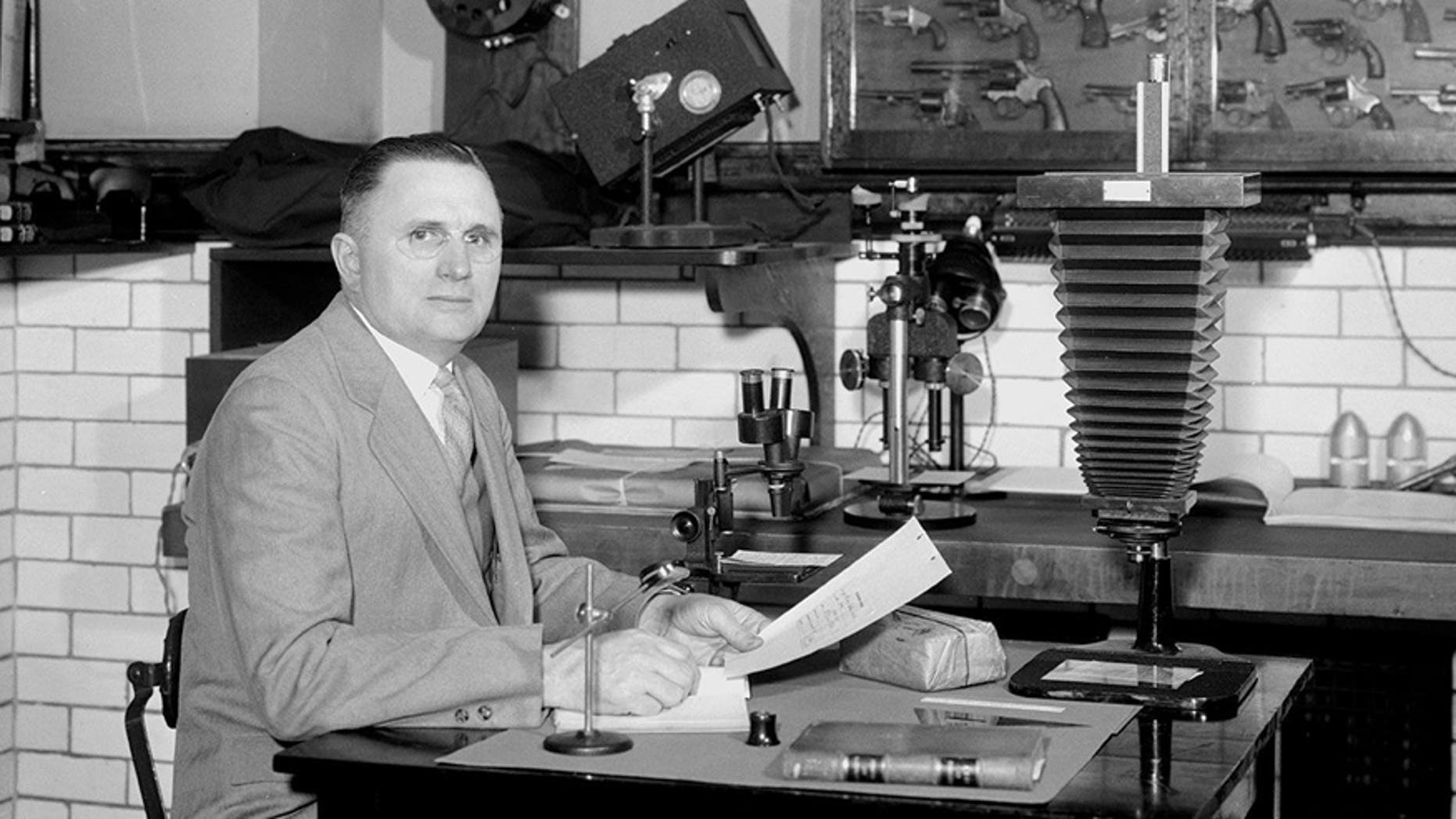 Wilmer Souder in his laboratory at the National Bureau of Standards in Washington, D.C., April 11, 1935. (Credit: NBS/NIST; source: NARA)