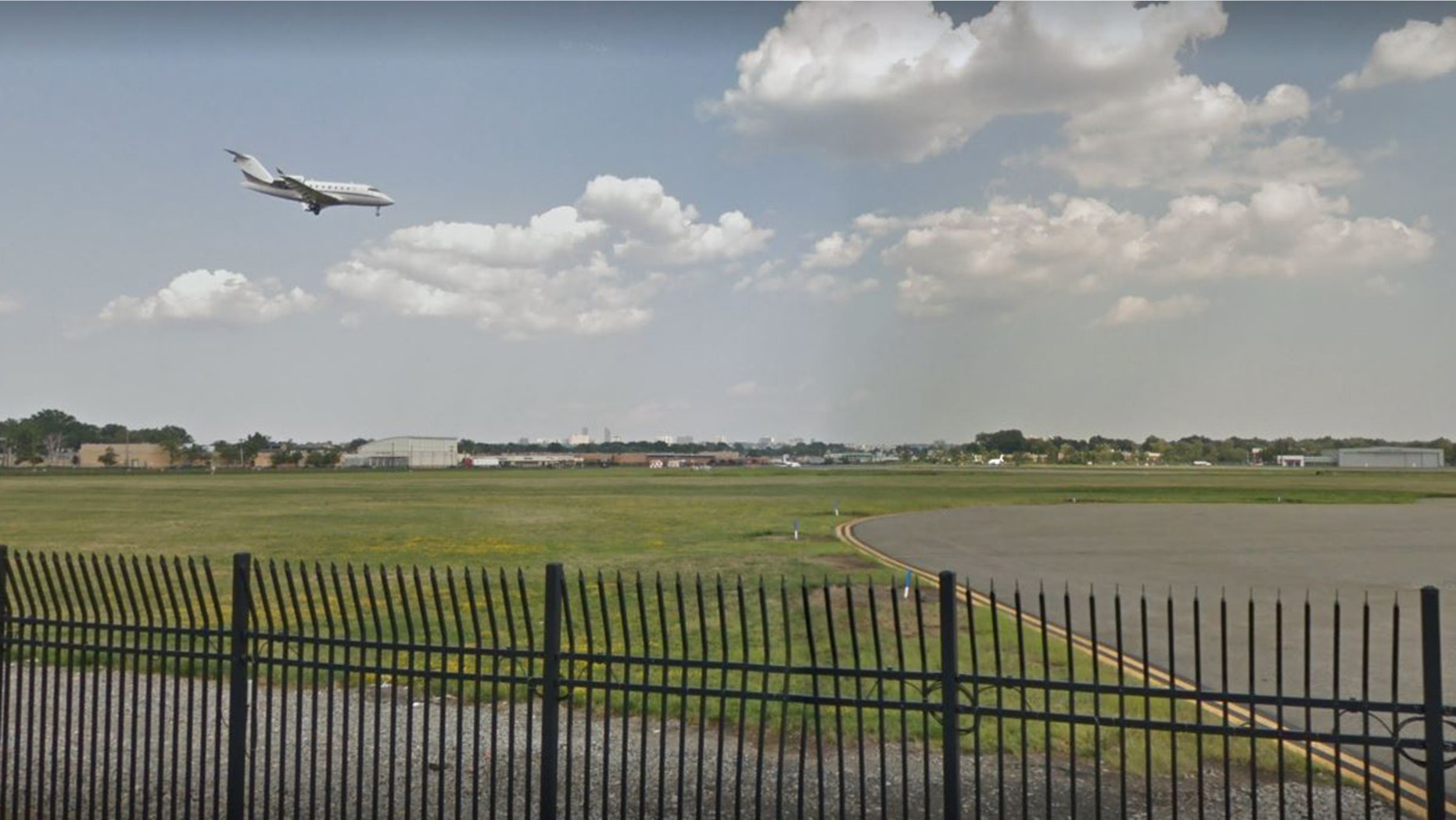 A photo of Teterboro Airport where a woman led police on a wild pursuit Tuesday.