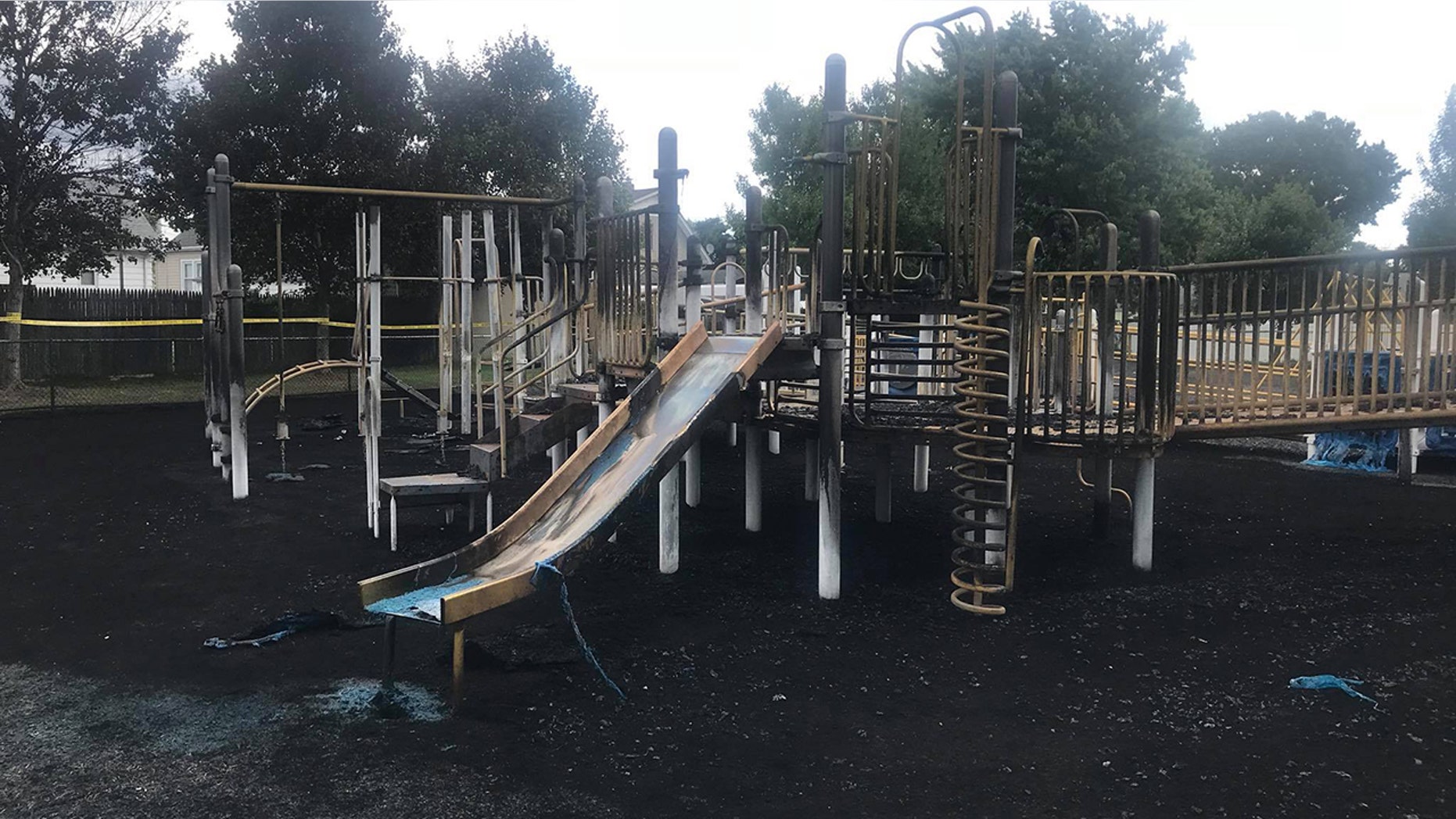 A playground for special needs children was torched.