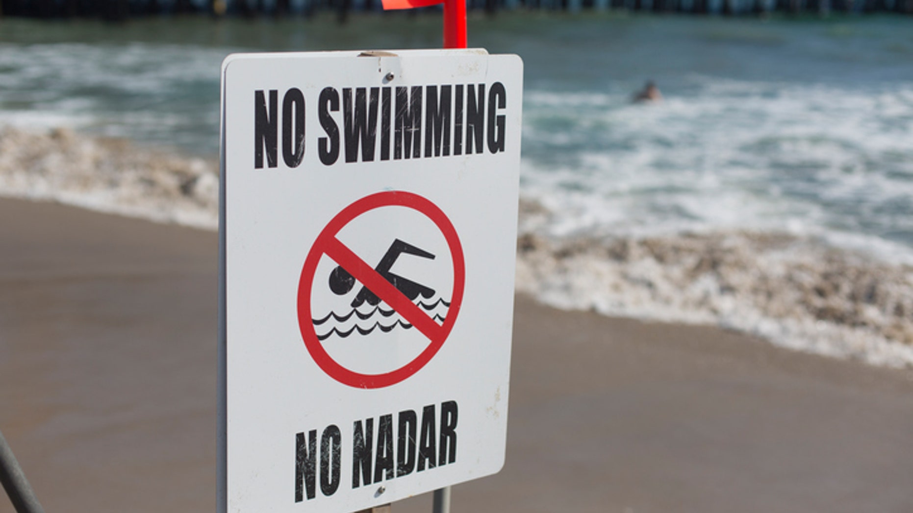 You may want to heed the sign and refrain from swimming in these dangerous places.