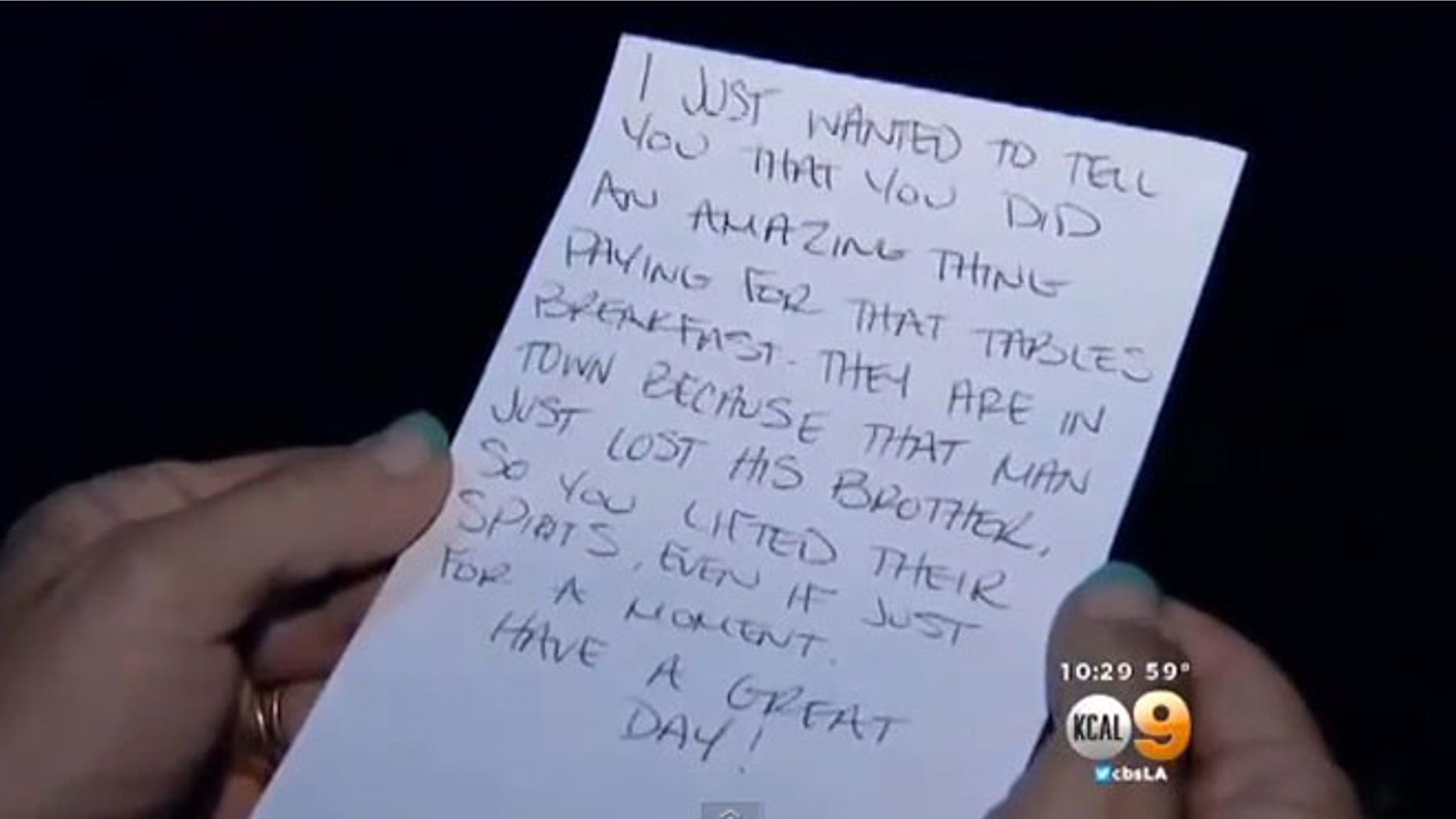 A little note with a big message.