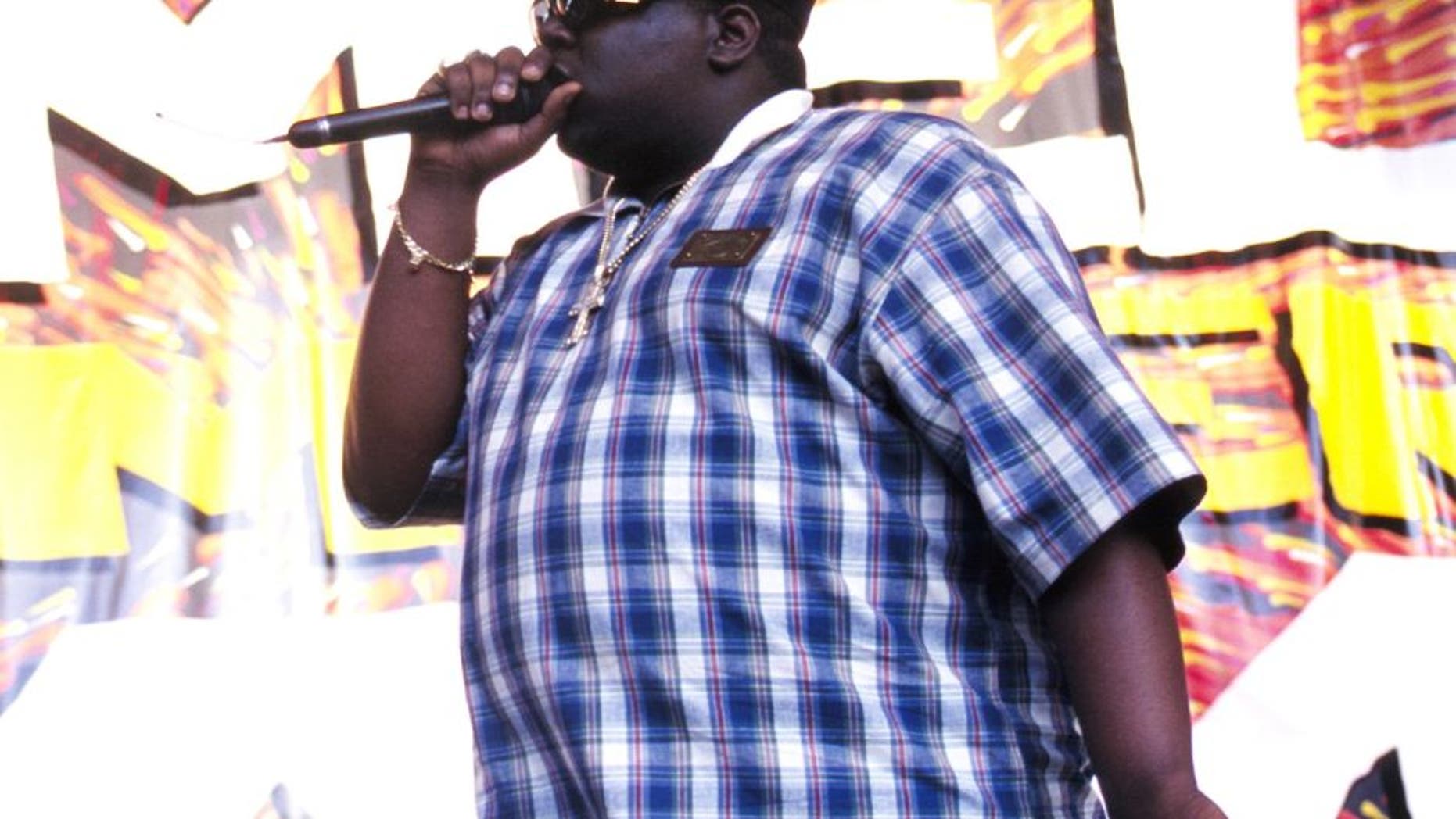Notorious B.I.G. aka Biggie Small performing at KMEL Summer Jam 1995 at Shoreline Amphitheater in Mountain View CA on August 11th, 1995. Image By: Tim Mosenfelder/ImageDirect