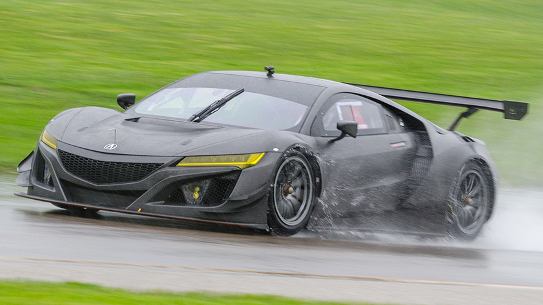 Acura NSX GT3 Race Car testing at Gingerman Raceway