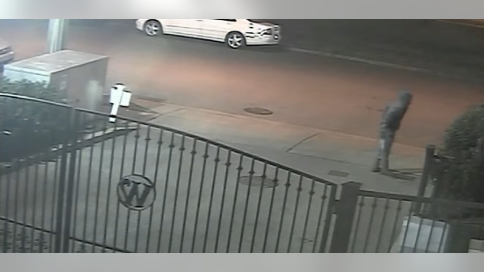 The murder suspect was spotted on surveillance video, investigators said.