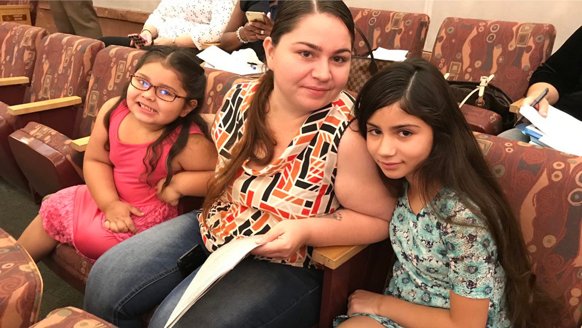 Aaliyah Ingraham, far right, with her mother and another relative.